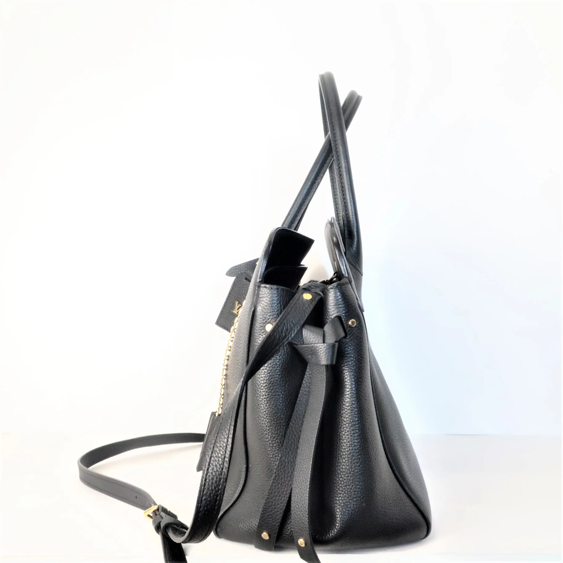 Louis Vuitton Black Taurillion Leather Milla MM Bag - Image 9