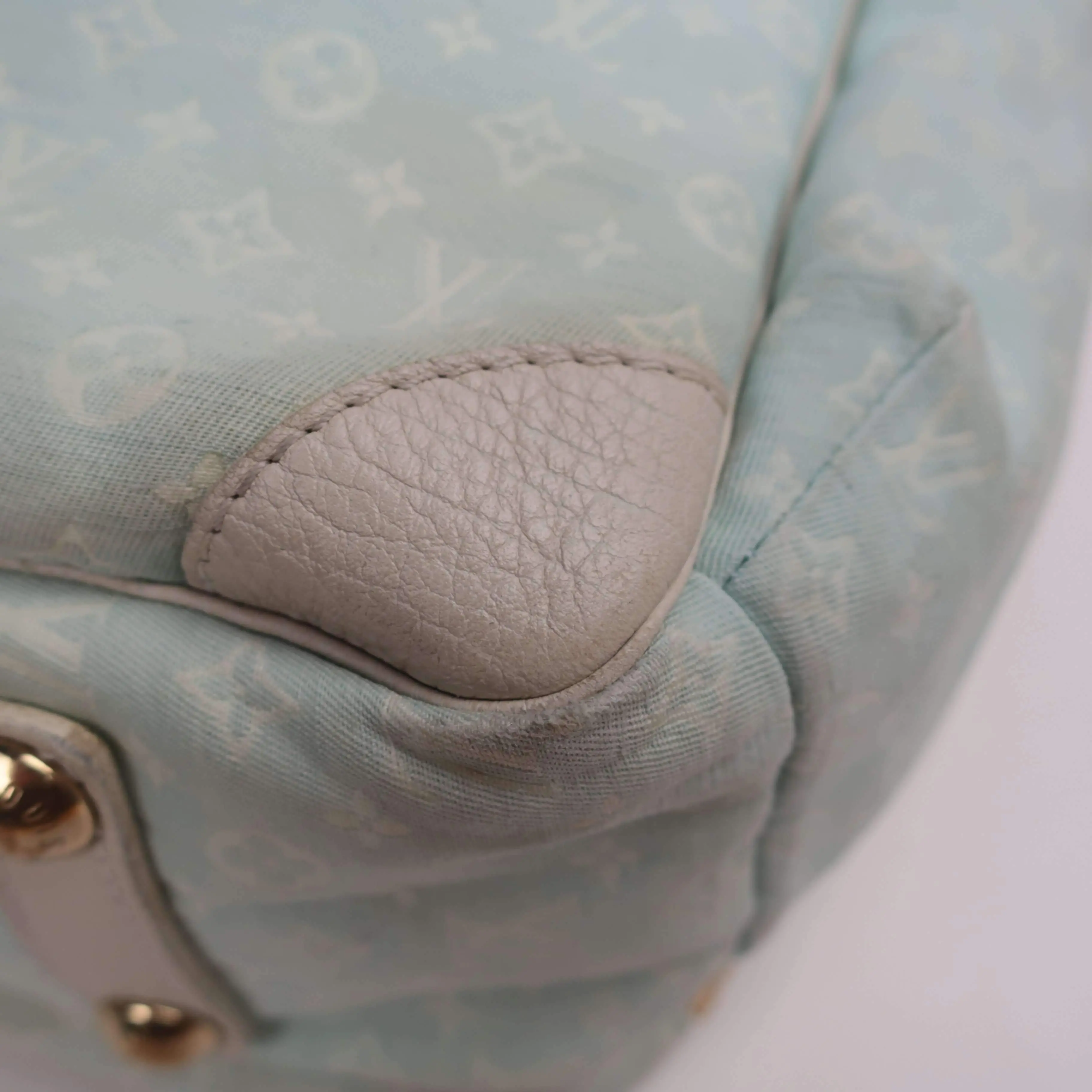 Louis Vuitton Blue Monogram Mini Lin Diaper Bag with diaper board - Image 11