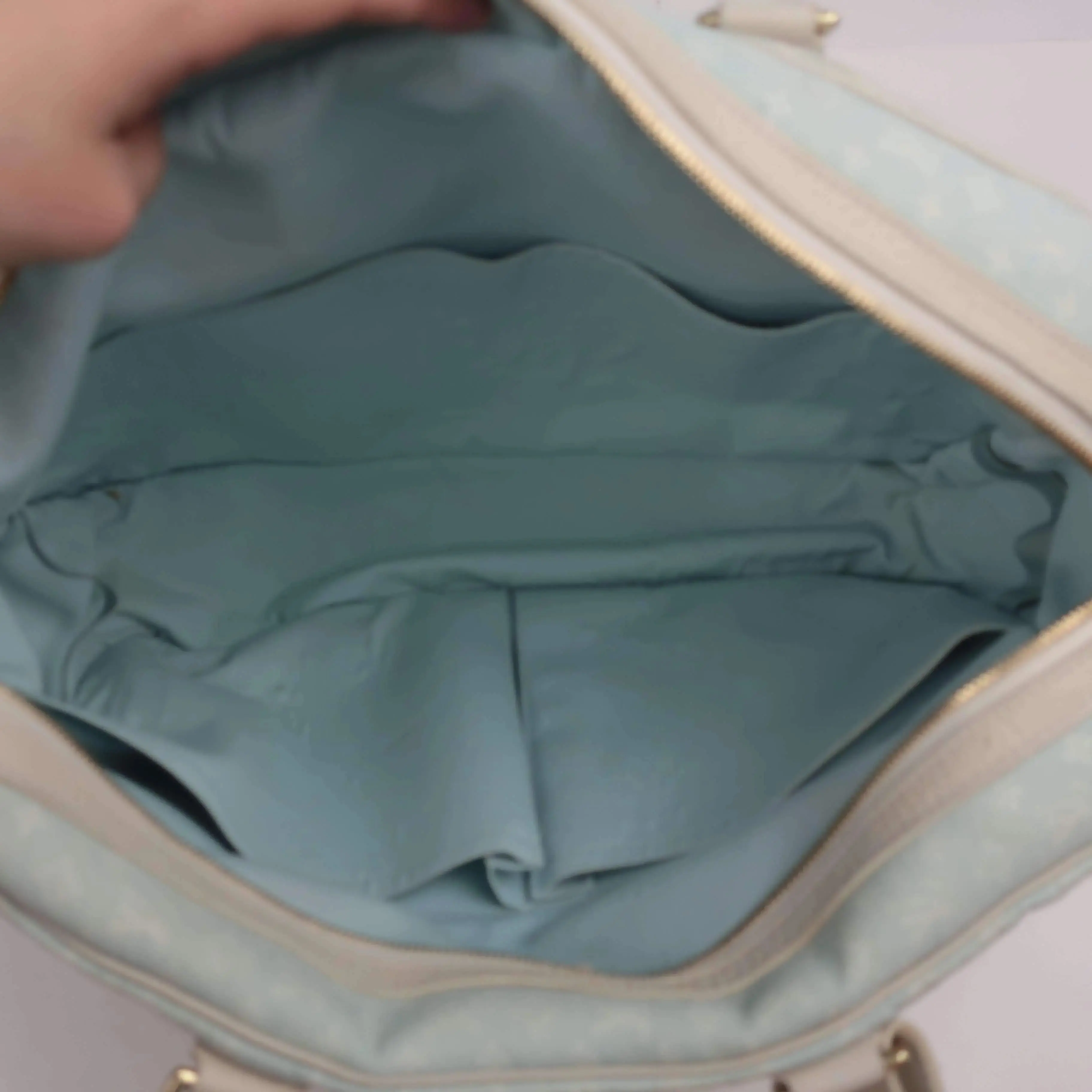 Louis Vuitton Blue Monogram Mini Lin Diaper Bag with diaper board - Image 27
