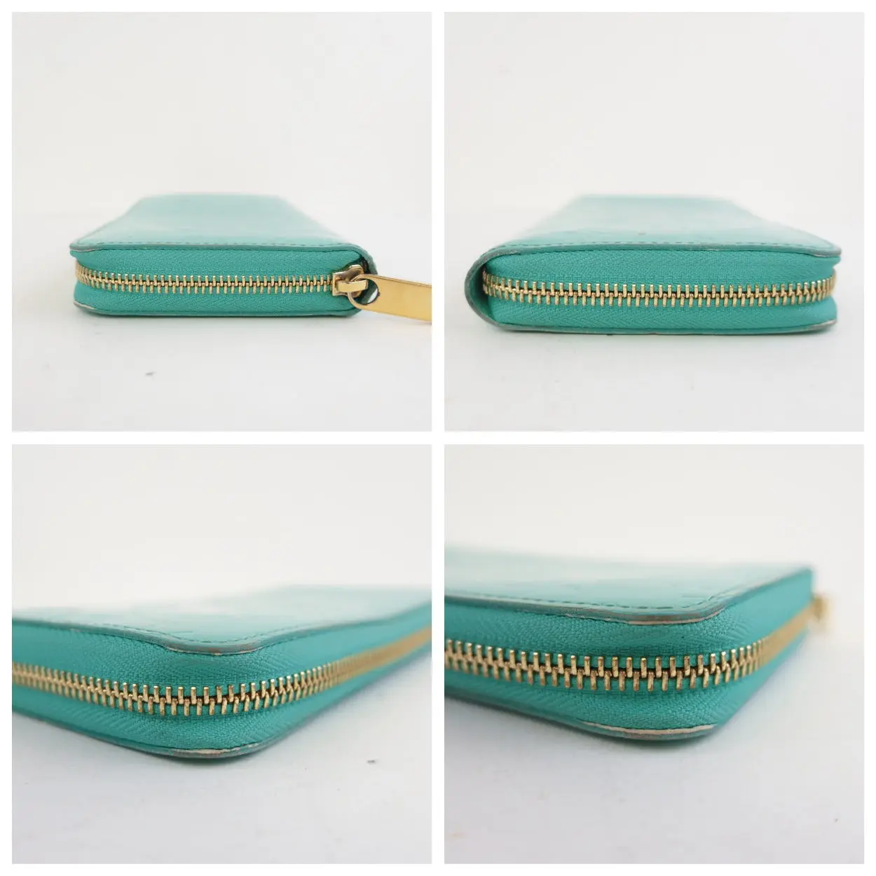 Louis Vuitton Turquoise Blue Monogram Vernis Zippy Wallet - Image 5
