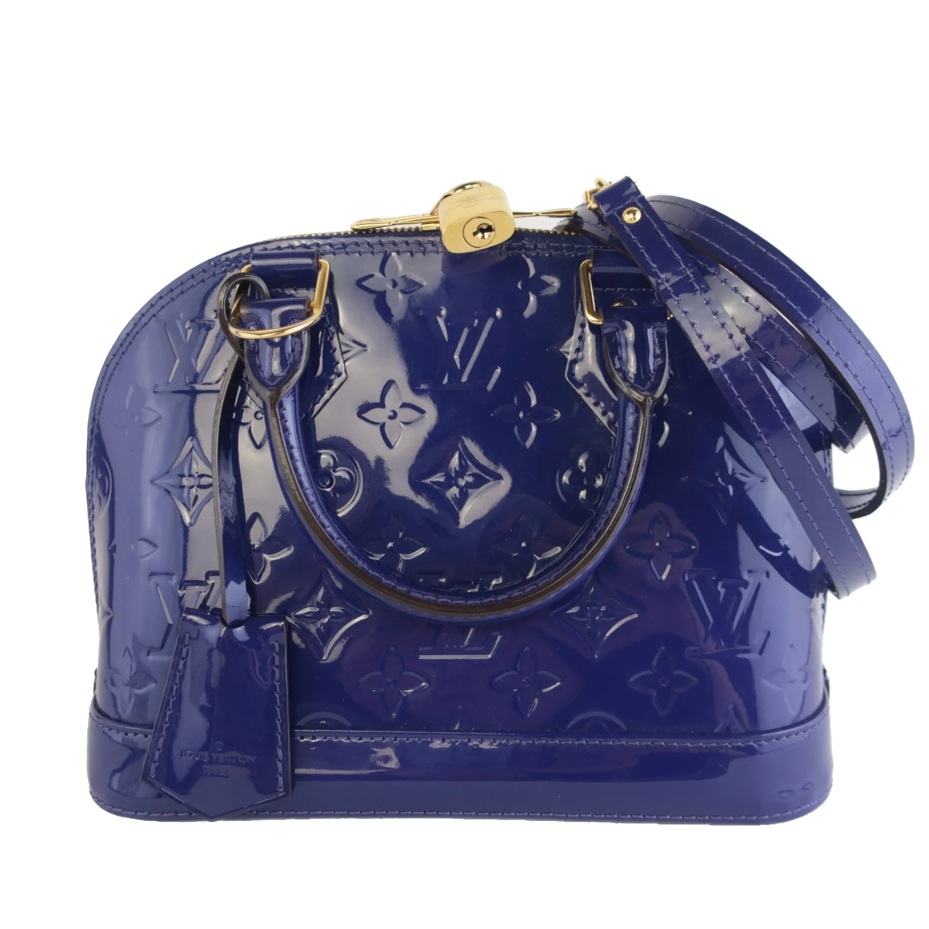 Louis Vuitton Blueberry Monogram Vernis Leather Alma BB Crossbody Bag