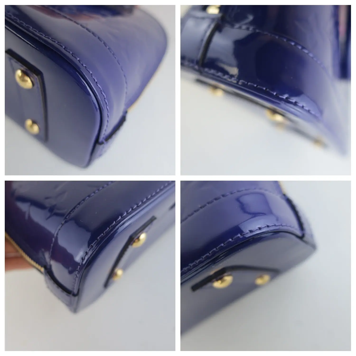 Louis Vuitton Blueberry Monogram Vernis Leather Alma BB Crossbody Bag - Image 13
