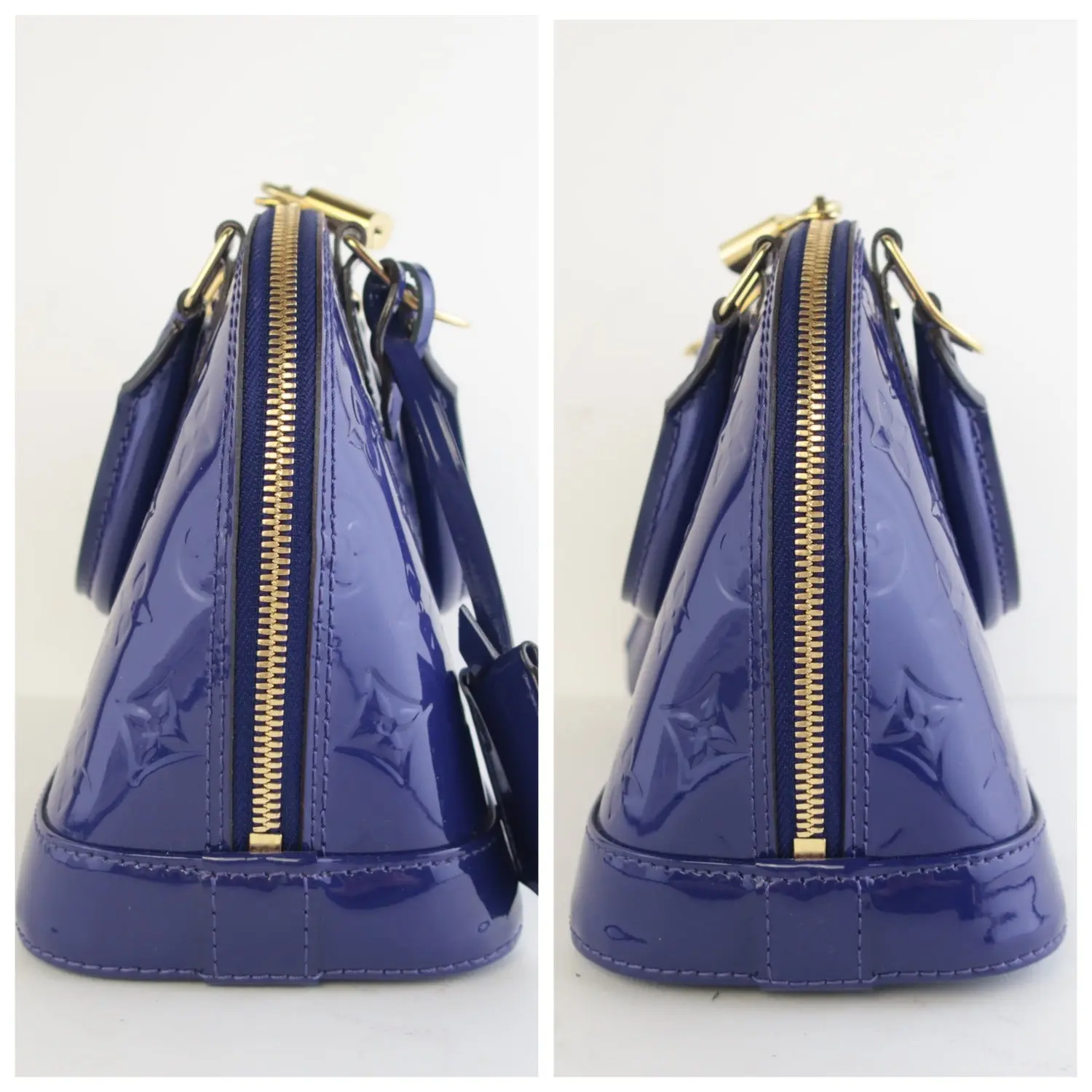 Louis Vuitton Blueberry Monogram Vernis Leather Alma BB Crossbody Bag - Image 14