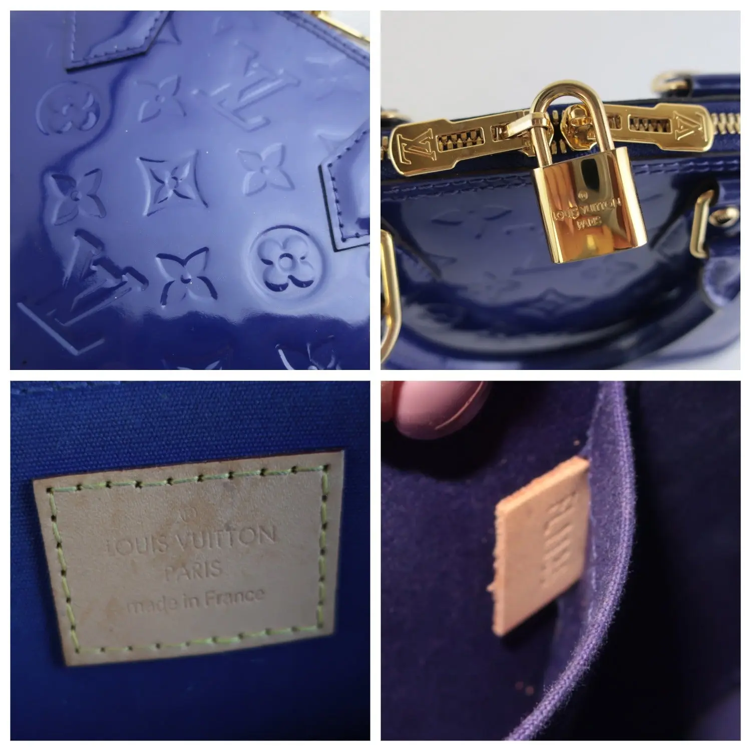Louis Vuitton Blueberry Monogram Vernis Leather Alma BB Crossbody Bag - Image 15