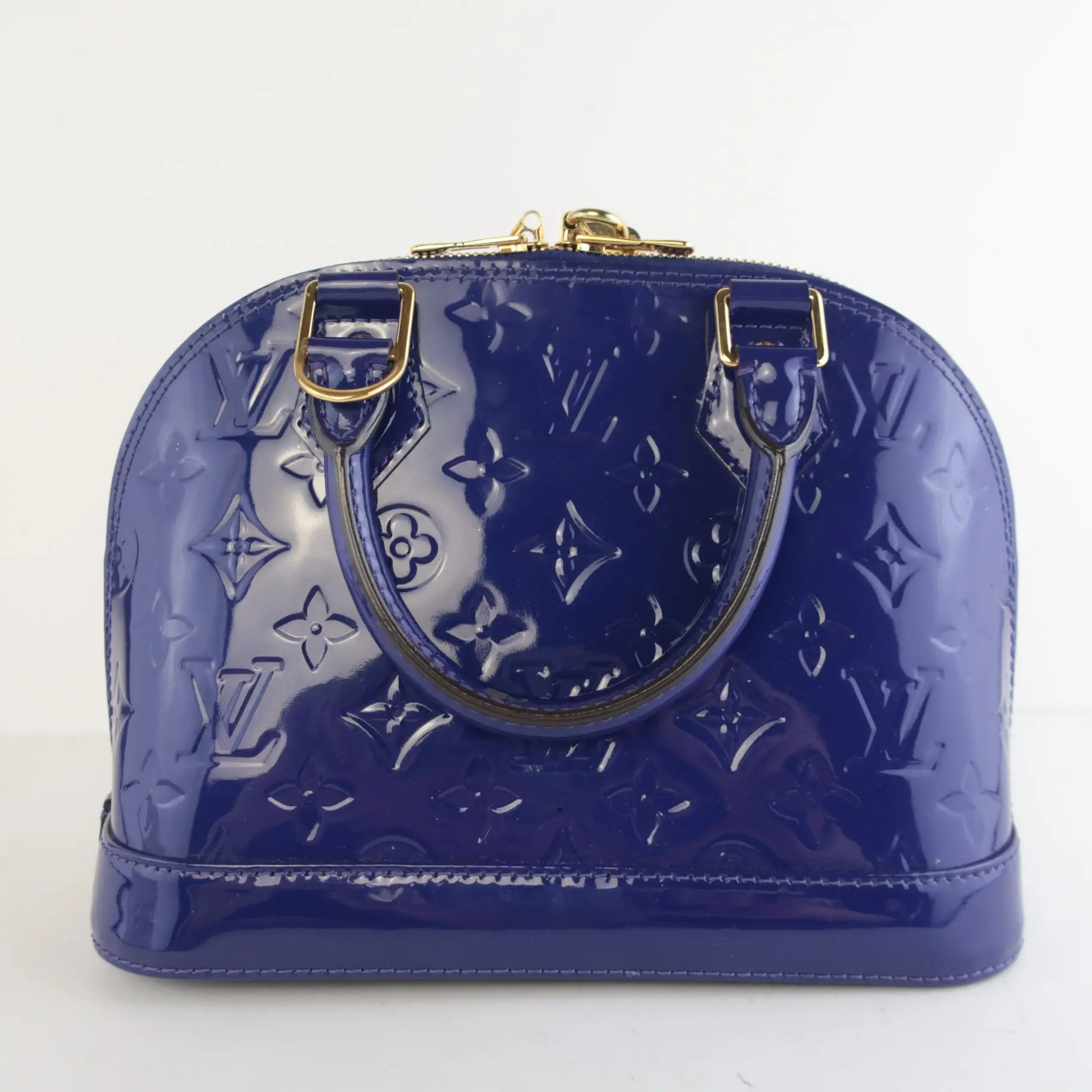 Louis Vuitton Blueberry Monogram Vernis Leather Alma BB Crossbody Bag - Image 3