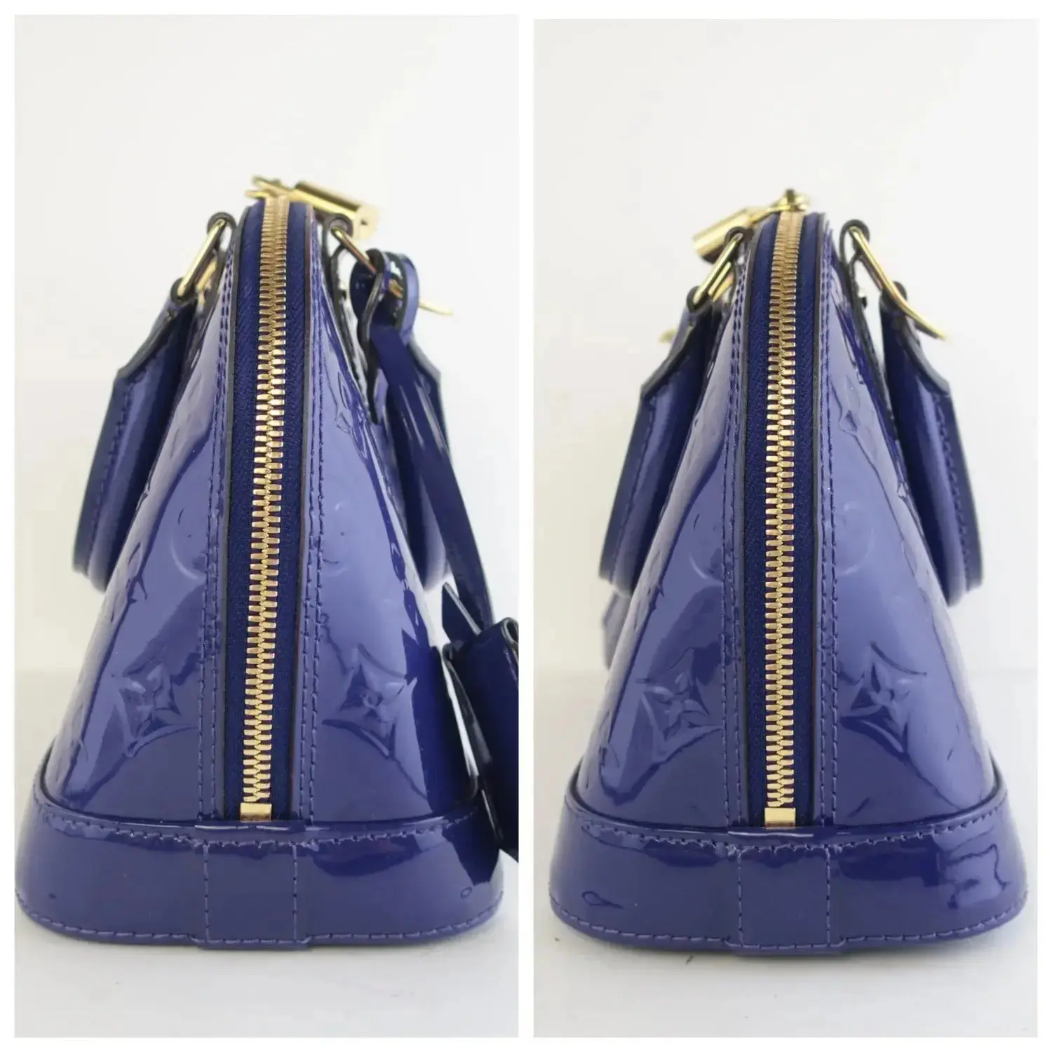 Louis Vuitton Blueberry Monogram Vernis Leather Alma BB Crossbody Bag - Image 5