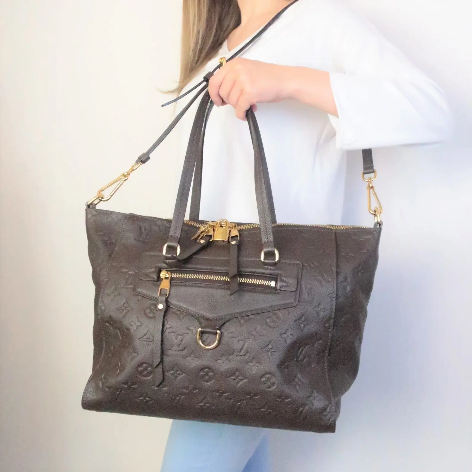 Louis Vuitton Brown Terre Monogram Empreinte Lumineuse PM Bag