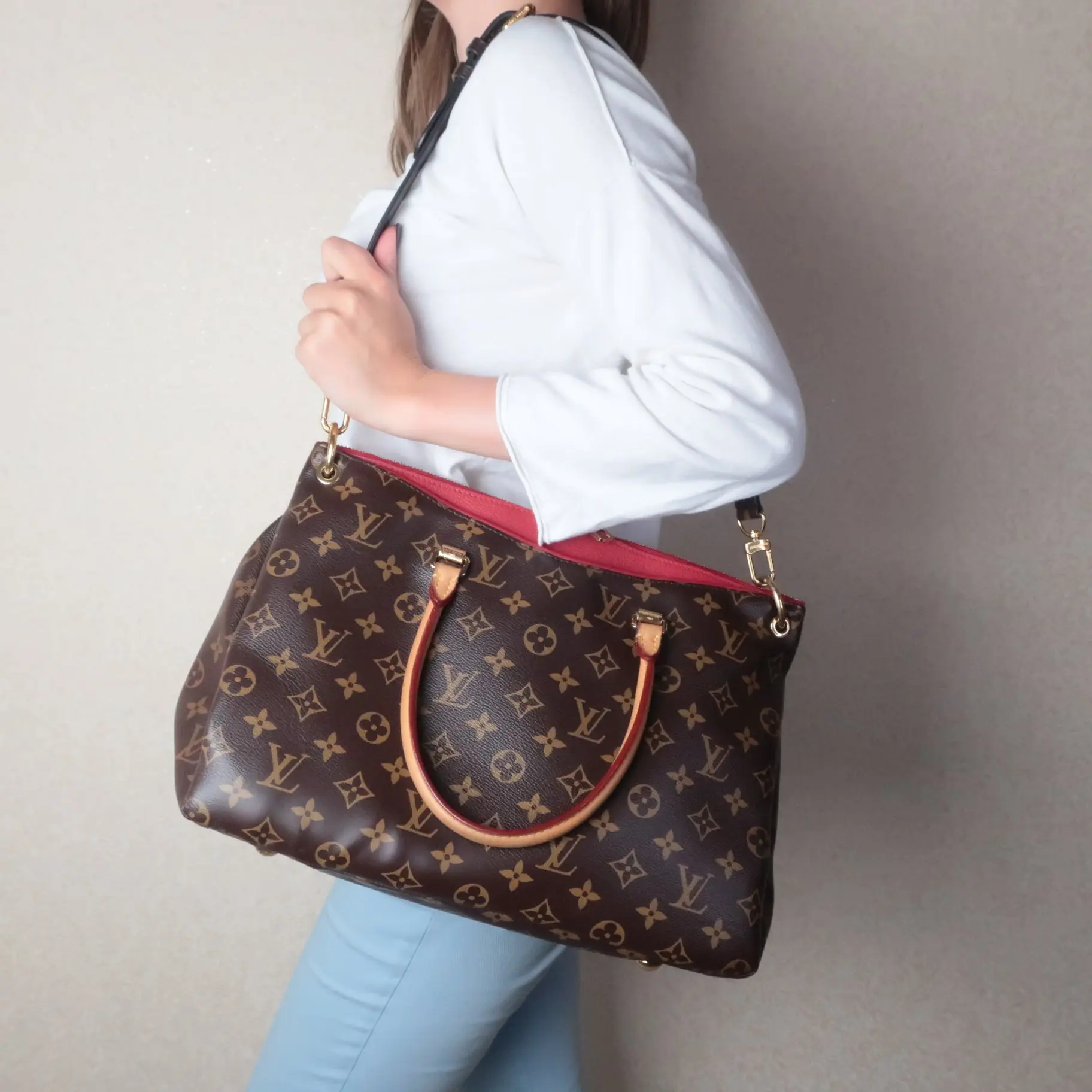 Louis Vuitton Cerise Monogram Canvas Pallas MM Bag