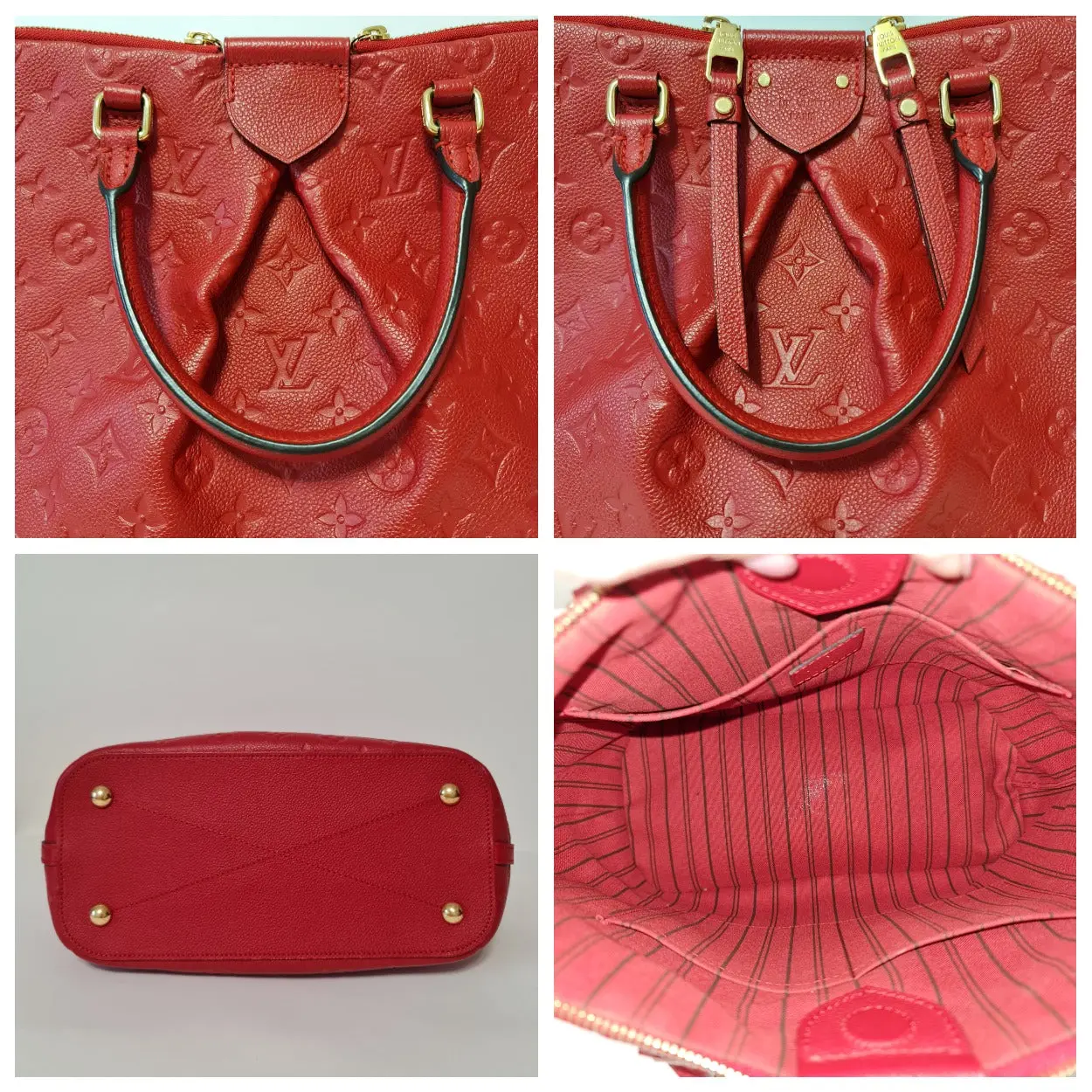 Louis Vuitton Red Monogram Empreinte Mazarine MM Bag - Image 8
