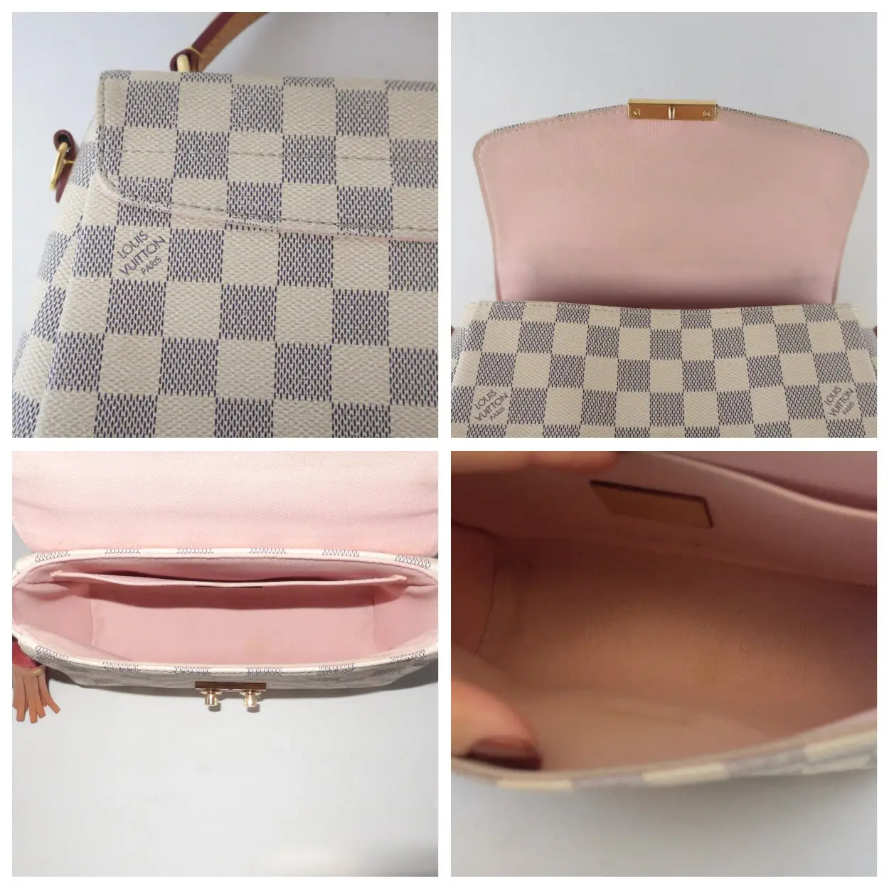 Louis Vuitton Damier Azur Canvas Croisette Crossbody Bag - Image 12