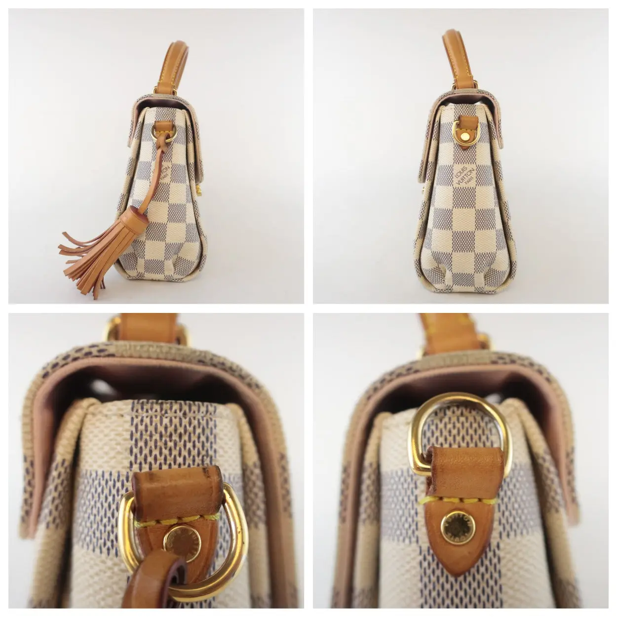 Louis Vuitton Damier Azur Canvas Croisette Crossbody Bag - Image 16