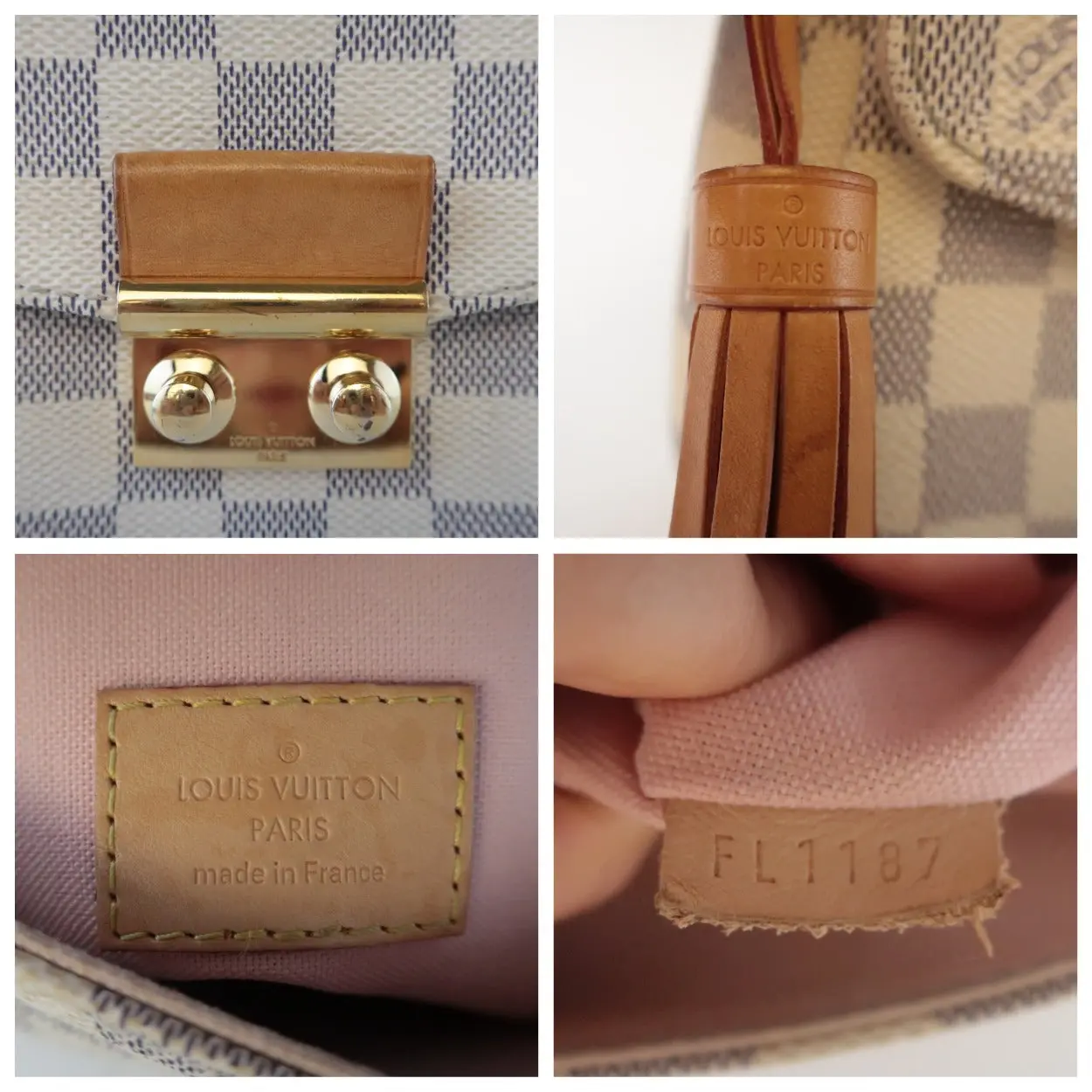 Louis Vuitton Damier Azur Canvas Croisette Crossbody Bag - Image 9