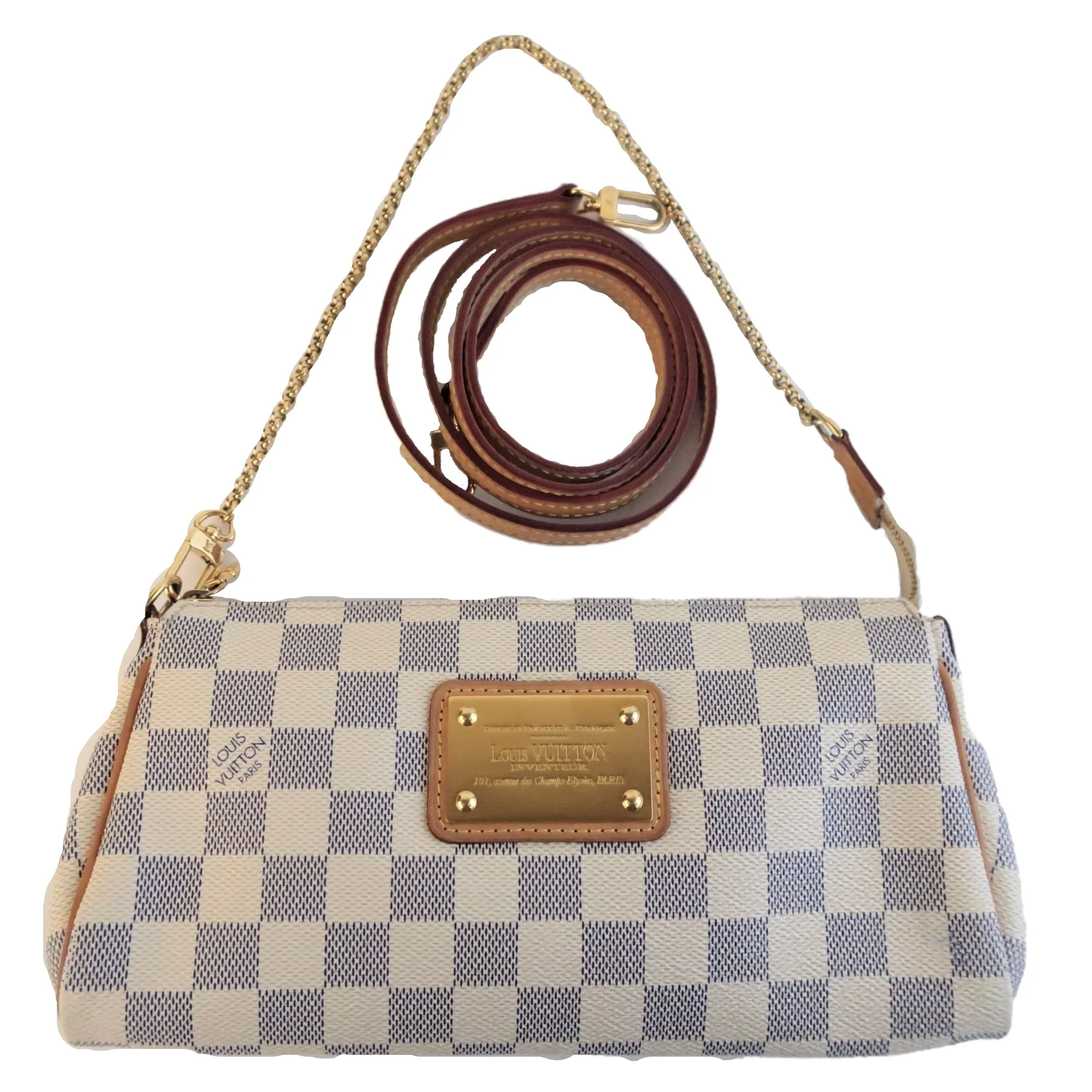 Louis Vuitton Damier Azur Canvas Eva Crossbody Bag