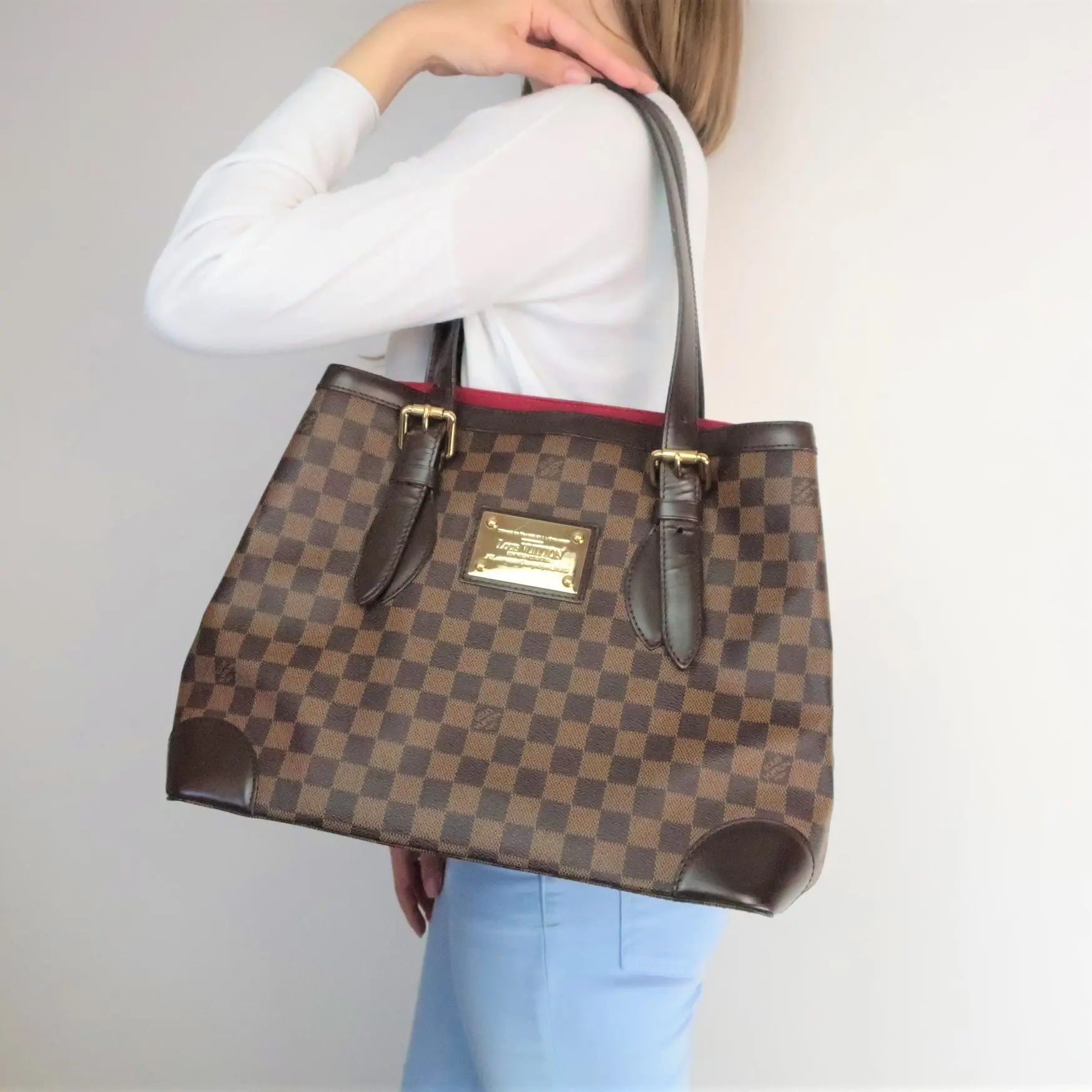 Louis Vuitton Damier Ebene Hampstead MM Shoulder bag (617)
