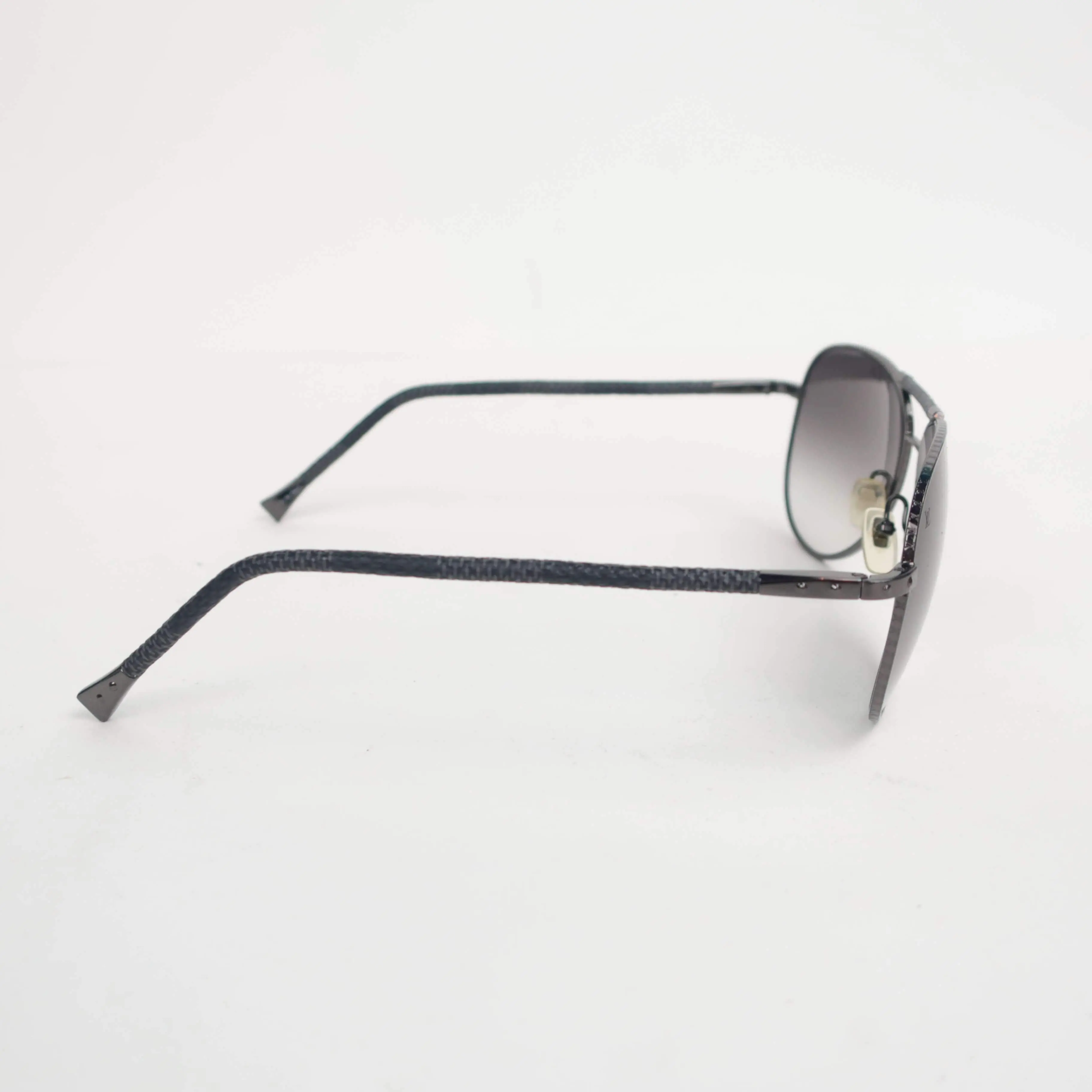 Louis Vuitton Damier Graphite Gunmetal Conspiration Pilote Sunglasses - Image 7