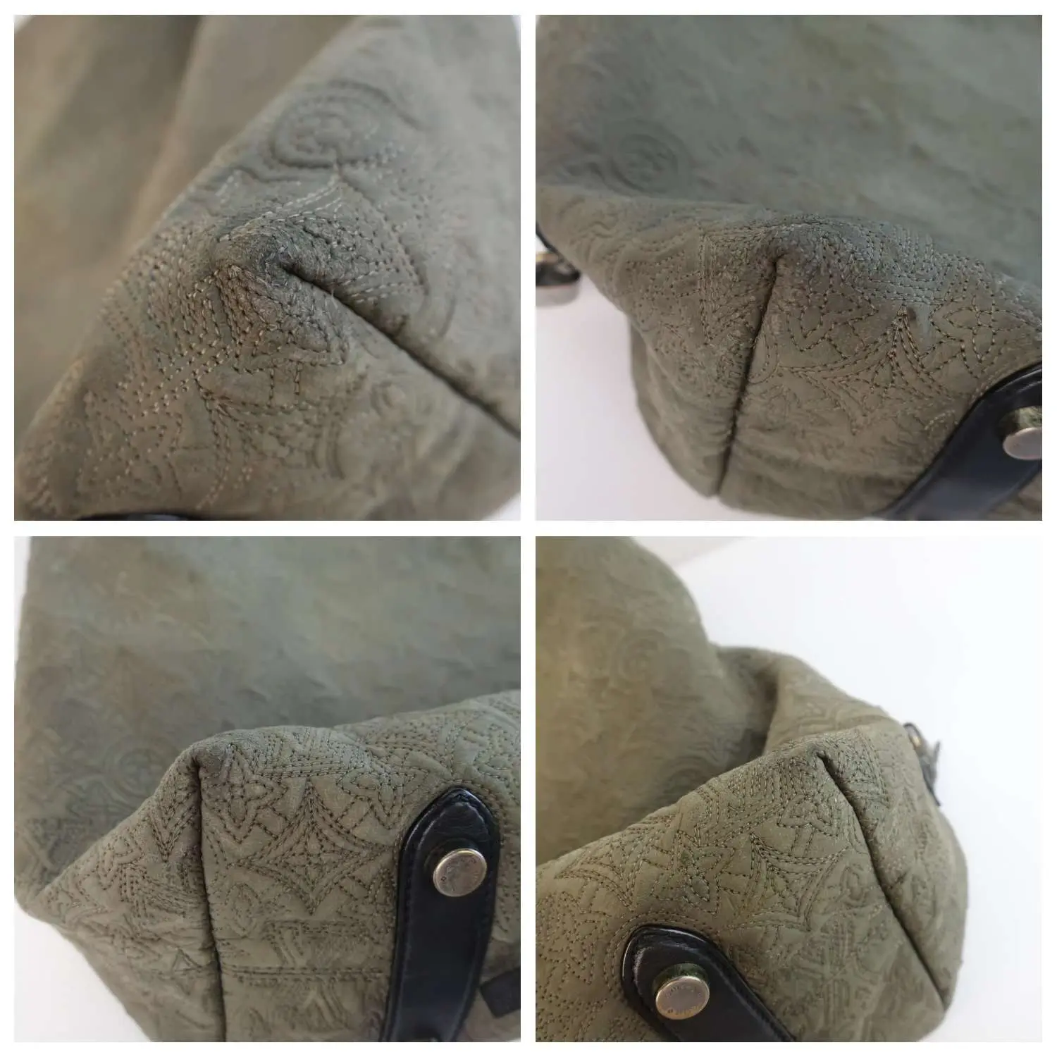 Louis Vuitton Dark Olive Monogram Antheia Leather Hobo GM Bag - Image 7