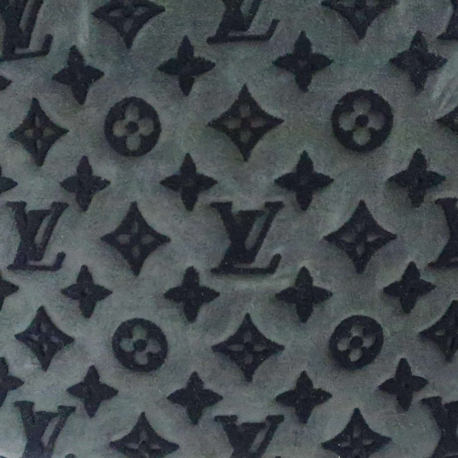 Louis Vuitton Limited Edition Gris Suede Monogram Tuffetage Deauville Cube Bag - Image 20