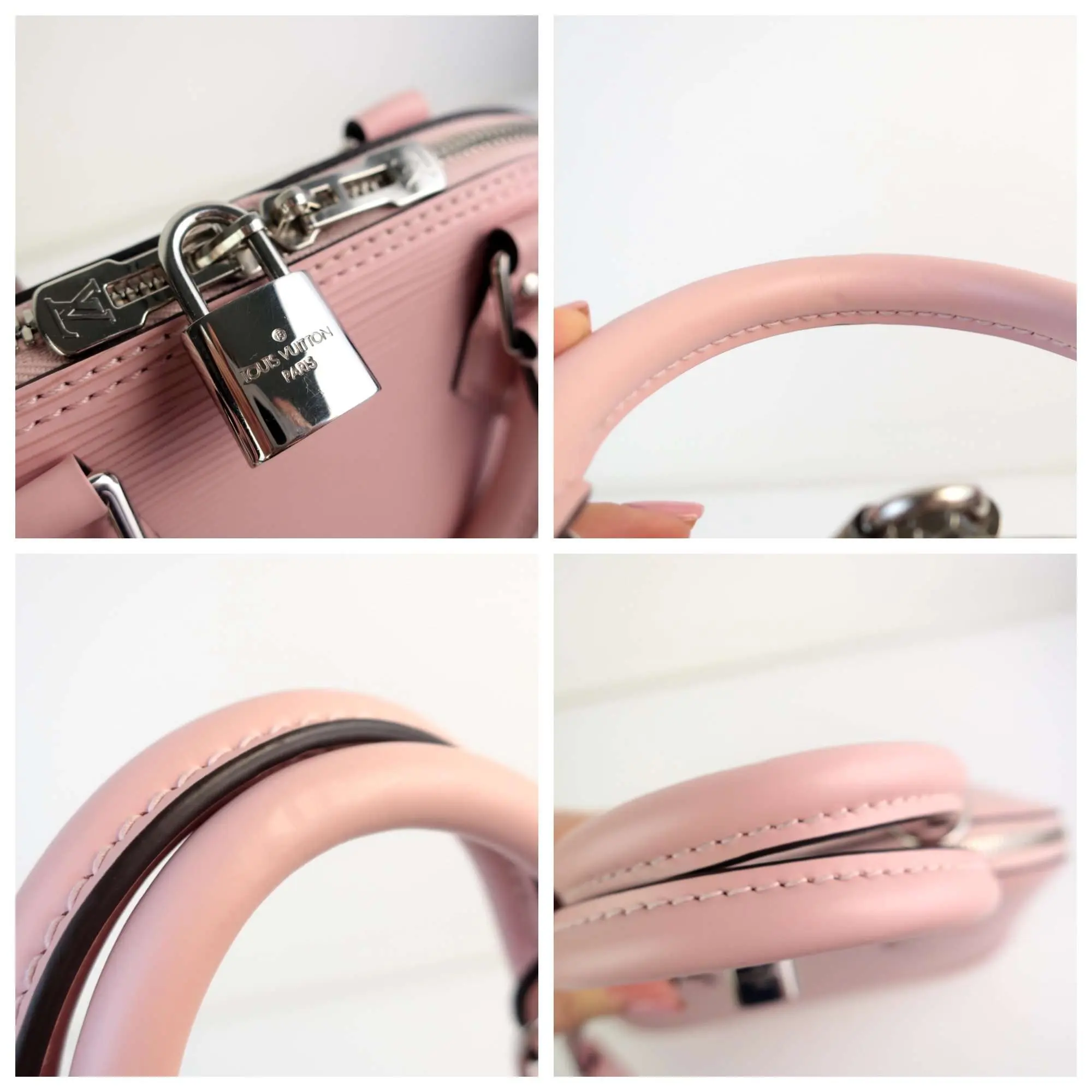 Louis Vuitton Epi Alma BB Rose Ballerine Bag - Image 16