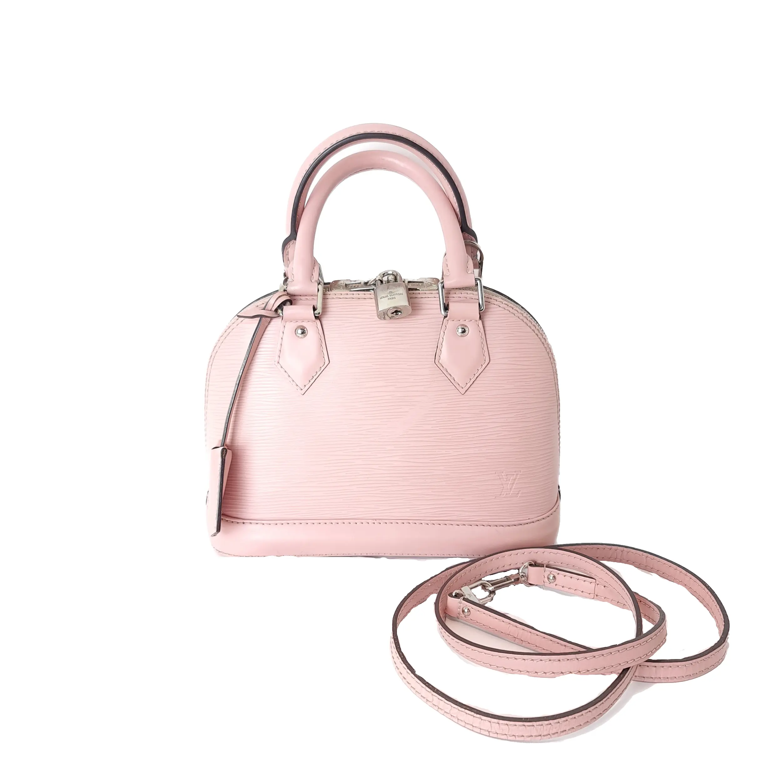 Louis Vuitton Epi Alma BB Rose Ballerine Crossbody Bag - Image 4