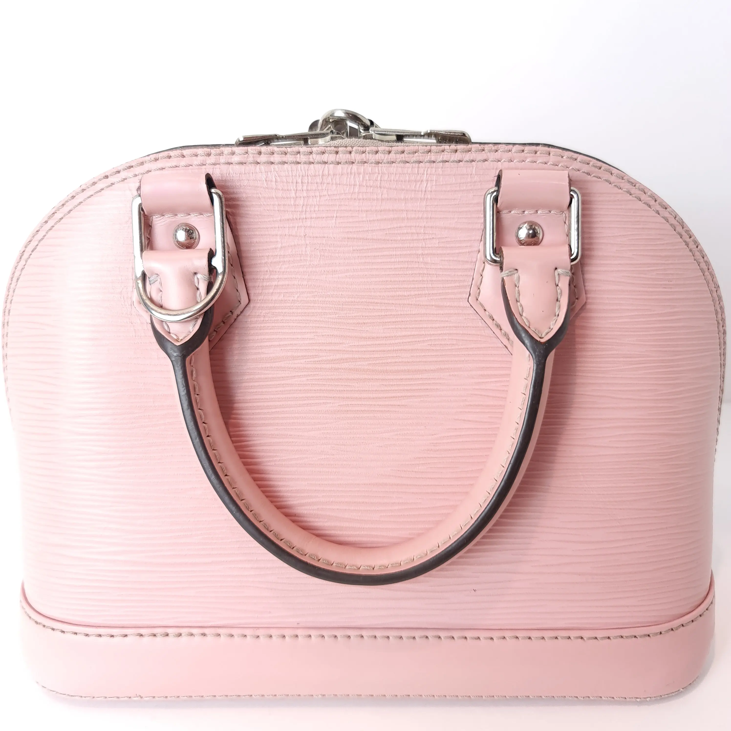 Louis Vuitton Epi Alma BB Rose Ballerine Crossbody Bag - Image 7