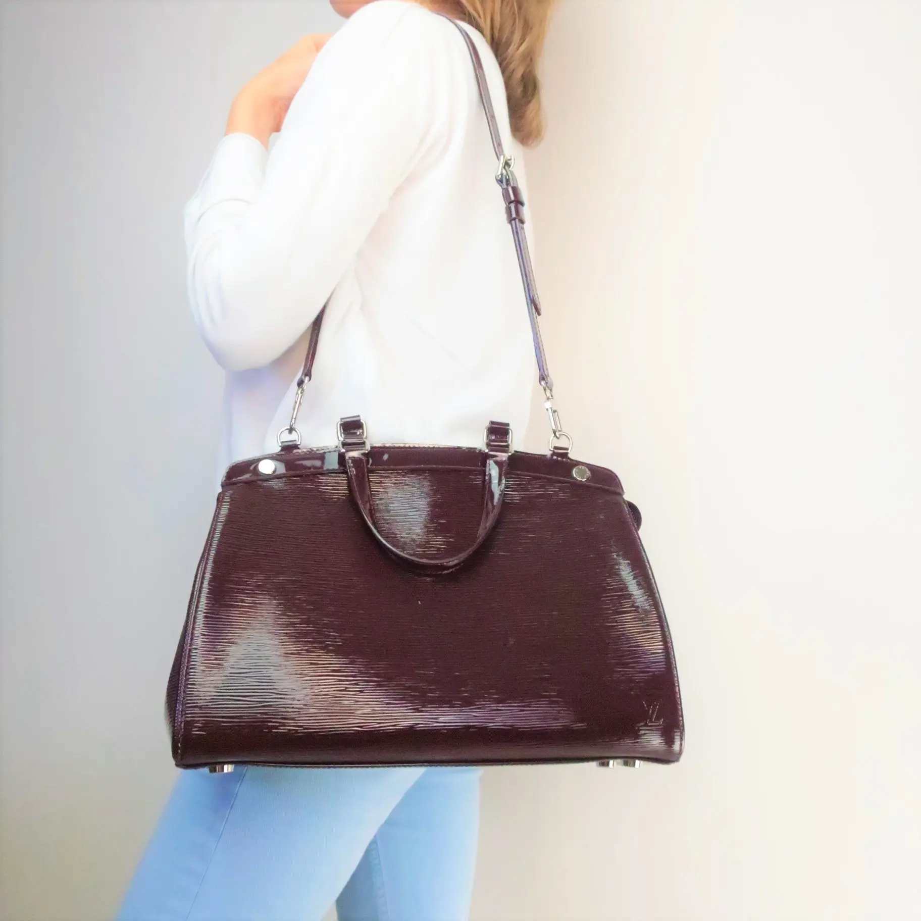 Louis Vuitton Prune Epi Electric Brea MM Bag