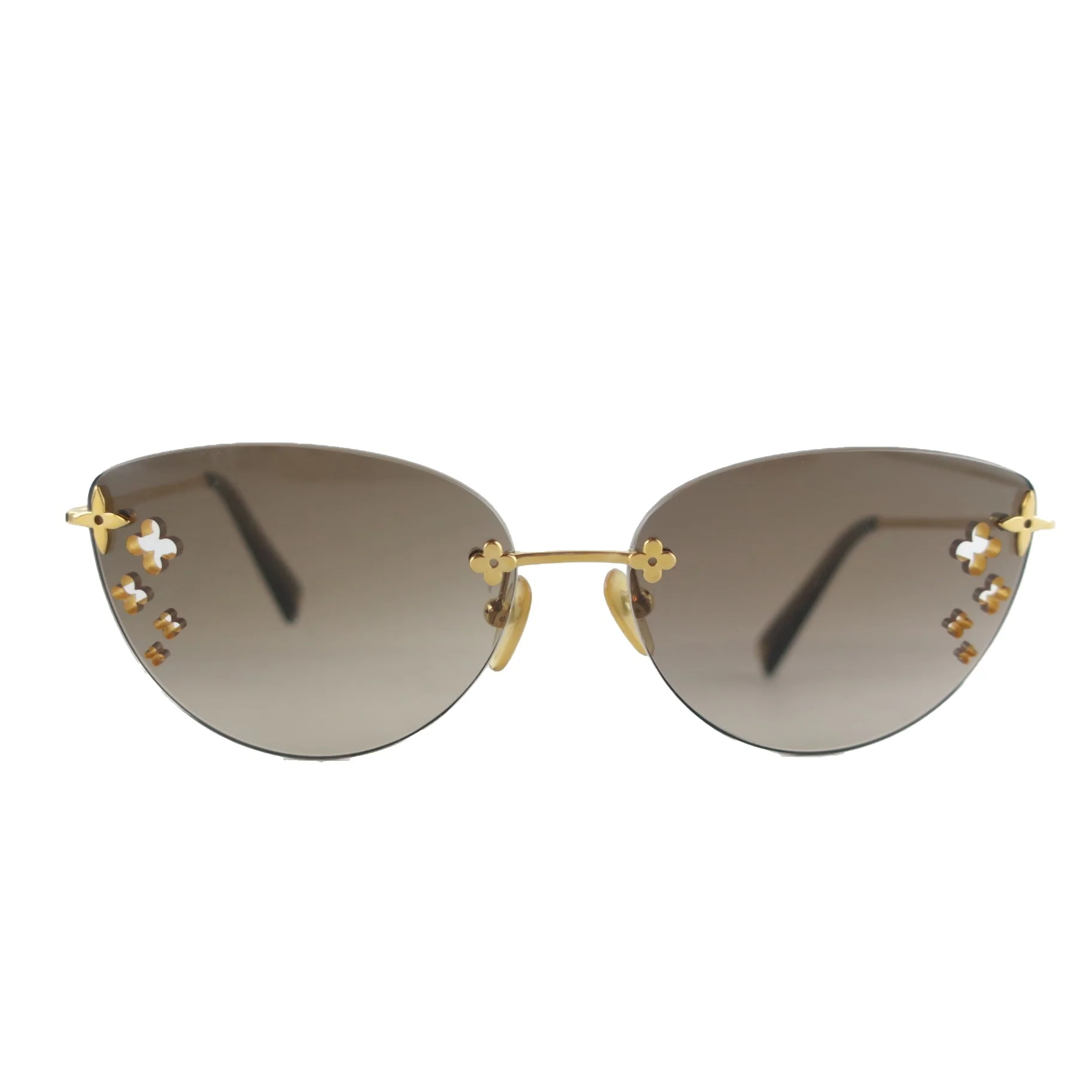 Louis Vuitton Goldtone Desmayo Cat Eye Sunglasses