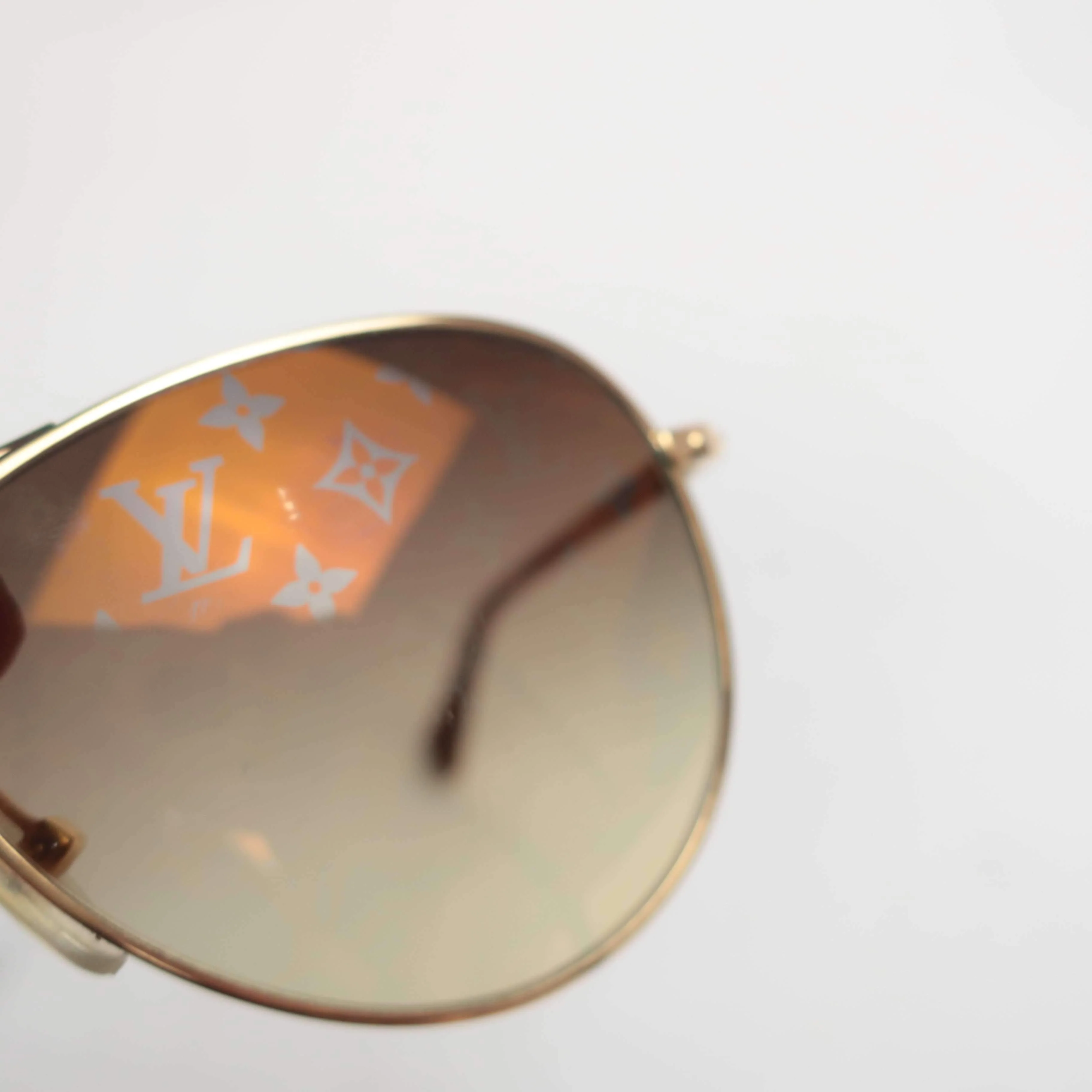 Louis Vuitton Goldtone Metal Frame Monogram Conspiration Pilote Sunglasses-Z0164U - Image 37