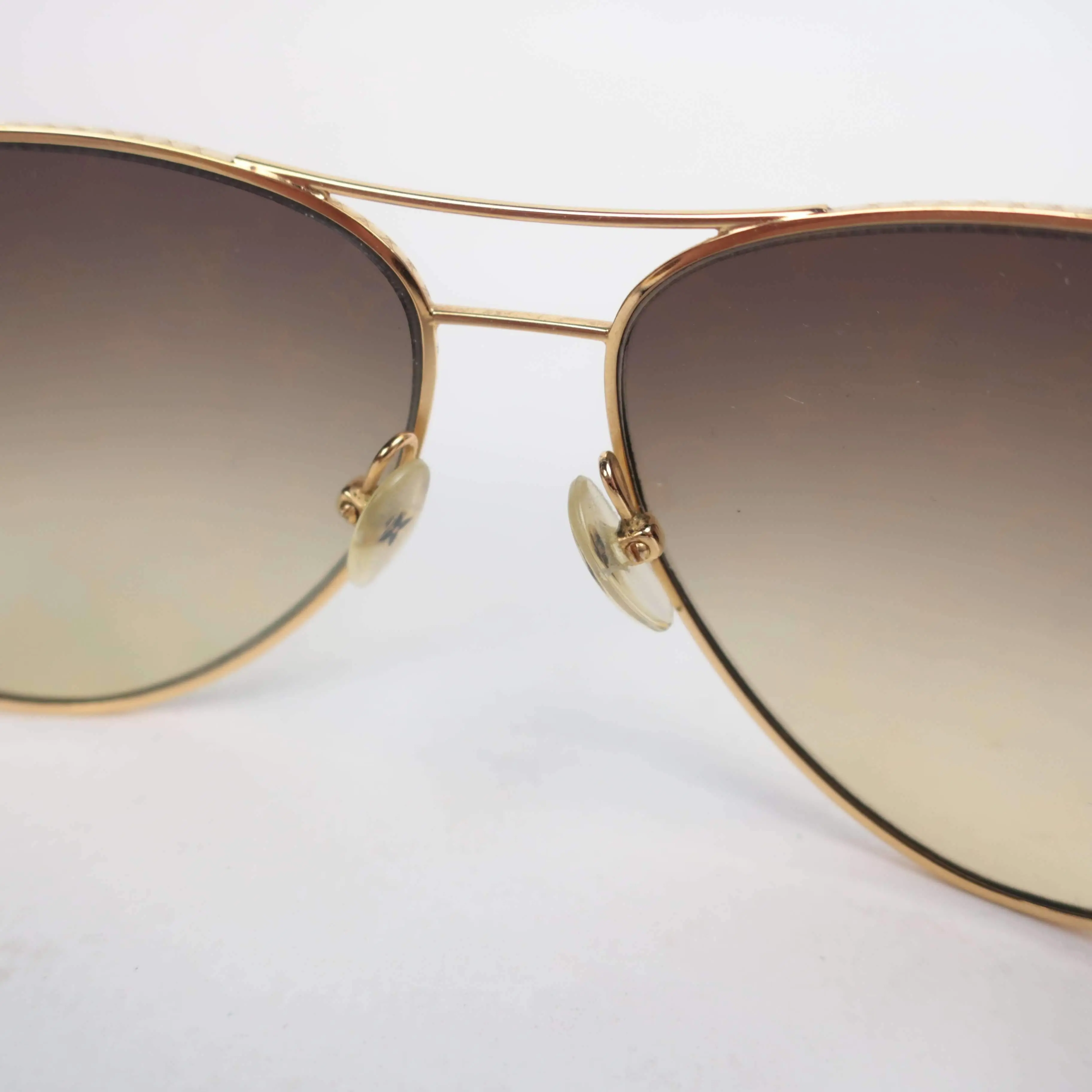 Louis Vuitton Goldtone Metal Frame Monogram Conspiration Pilote Sunglasses-Z0164U - Image 9