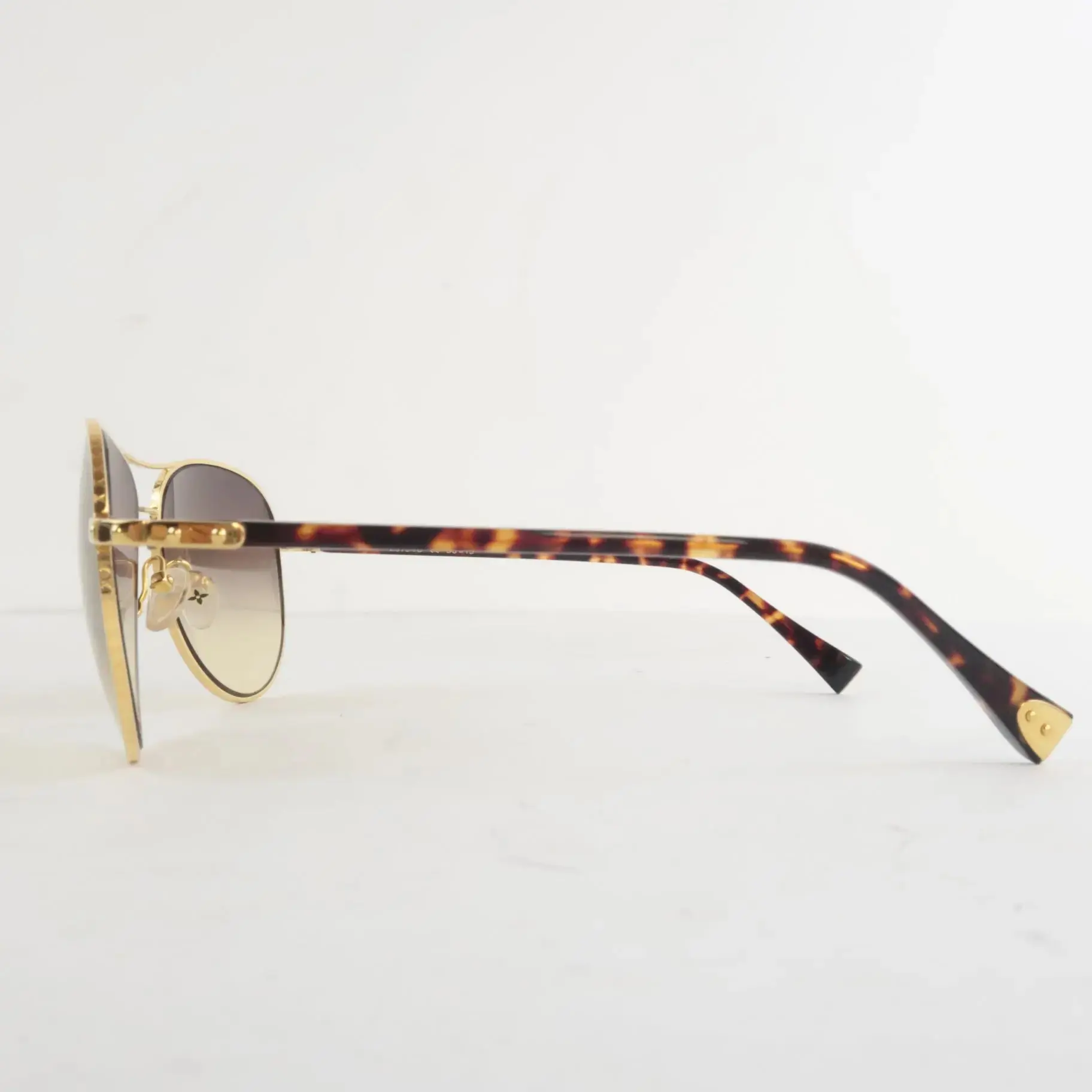 Louis Vuitton Goldtone Monogram Conspiration Pilote Sunglasses (682) - Image 4