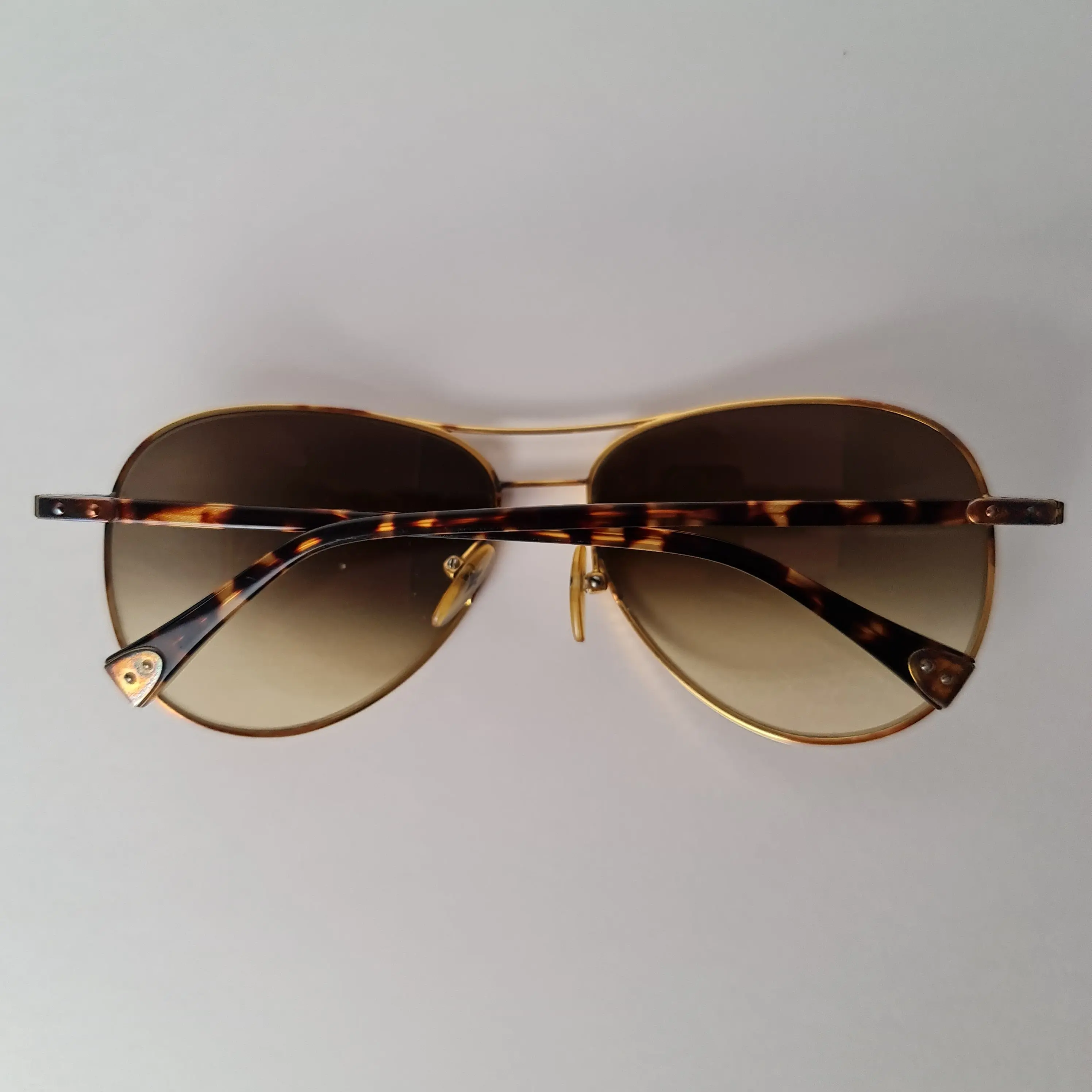 Louis Vuitton Goldtone Monogram Pilote Sunglasses - Image 3