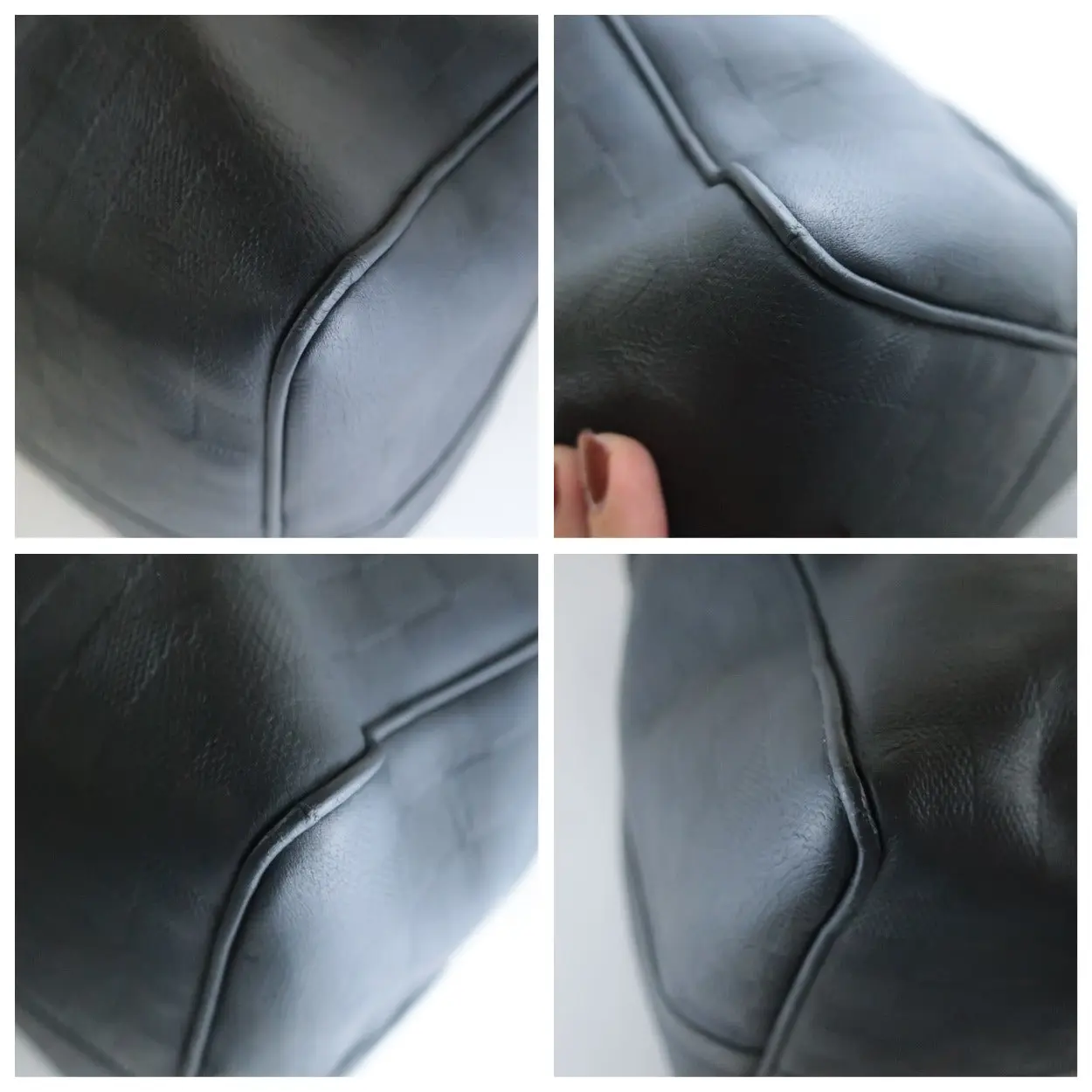 Louis Vuitton Keepall 55 Damier Graphite Black Leather Bag - Image 9