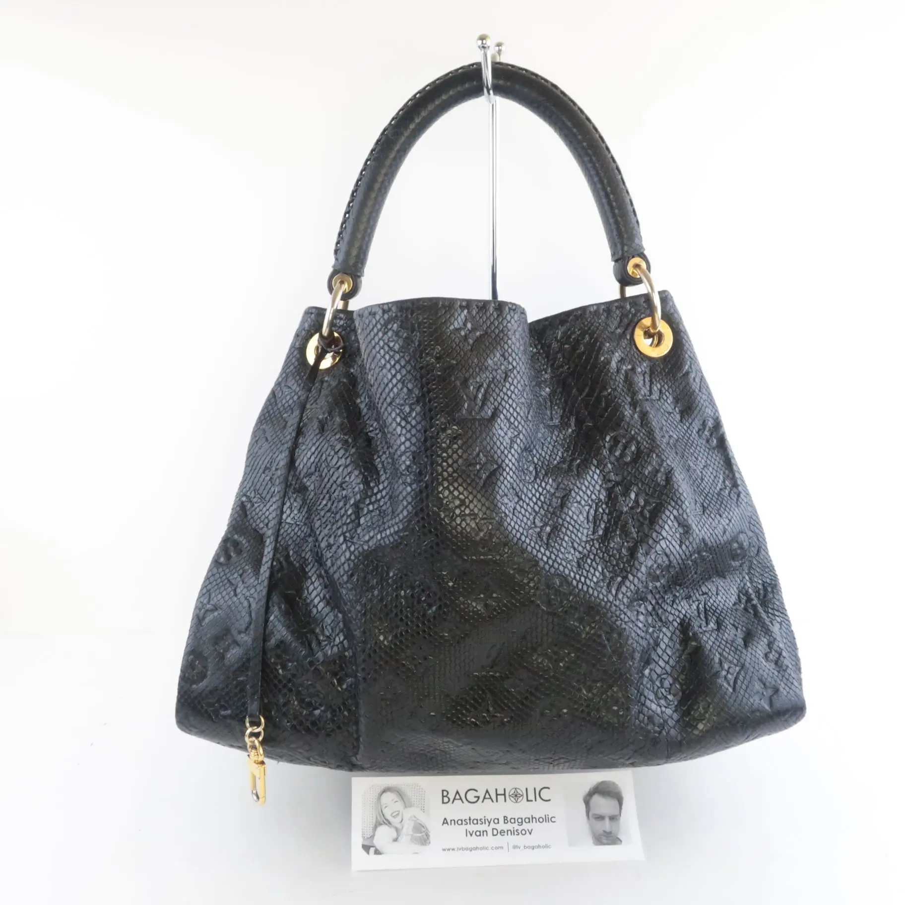 Louis Vuitton Noir Python Artsy MM Bag - Image 6
