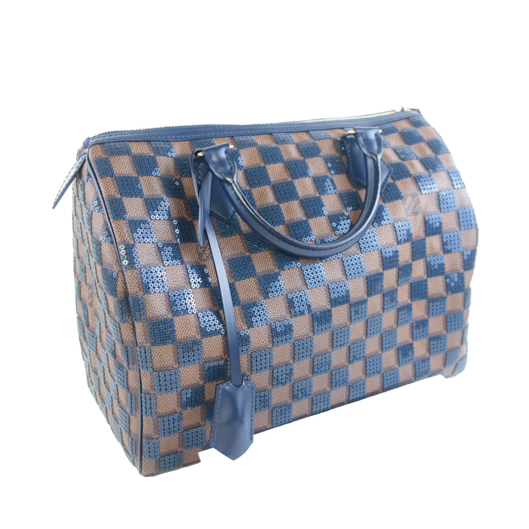 Louis Vuitton Limited Blue Paillettes Speedy 30 Bag