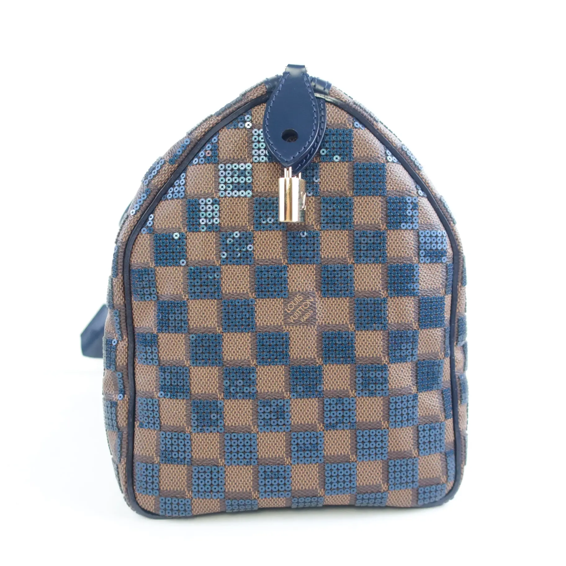 Louis Vuitton Limited Blue Paillettes Speedy 30 Bag - Image 11