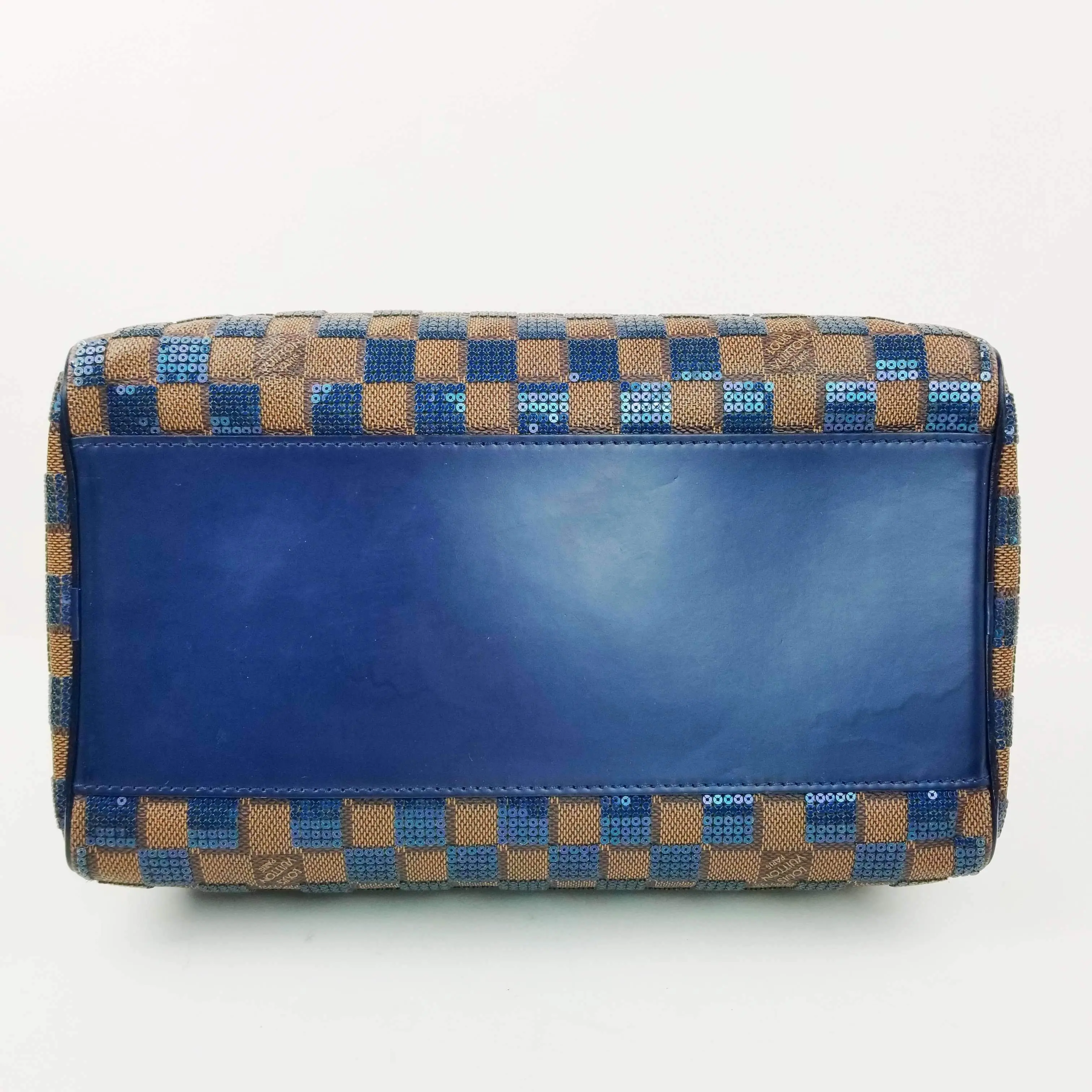 Louis Vuitton Limited Blue Damier Paillettes Speedy 30 - Image 9