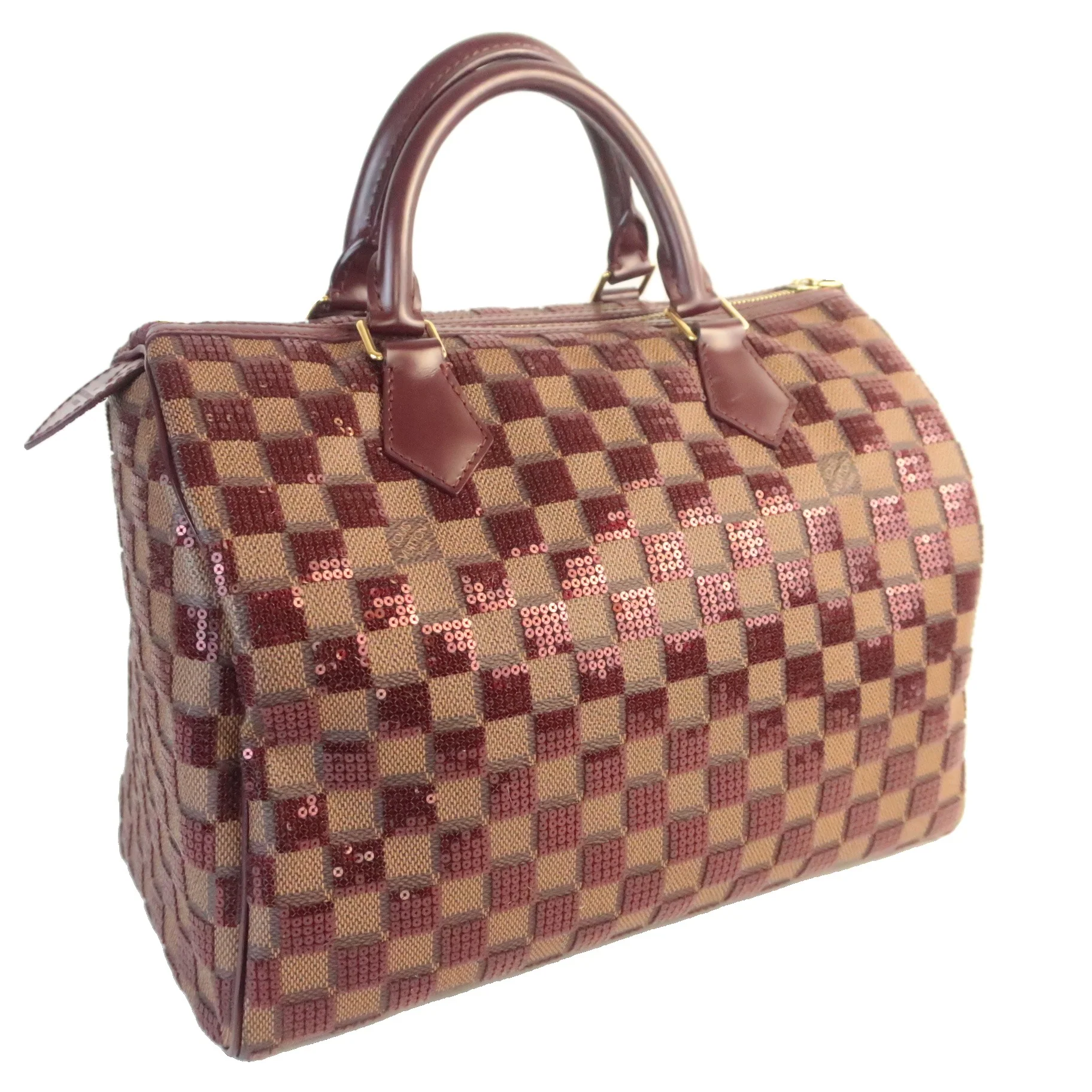 Louis Vuitton Bordeaux Damier Paillettes Speedy 30 Bag - Image 2
