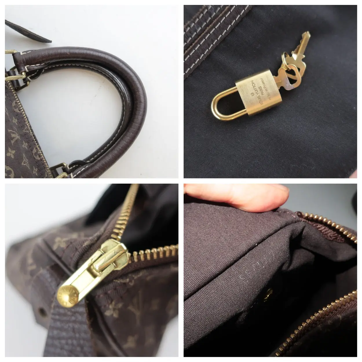 Louis Vuitton Limited Edition Mini Lin Speedy Denim Bag - Image 13