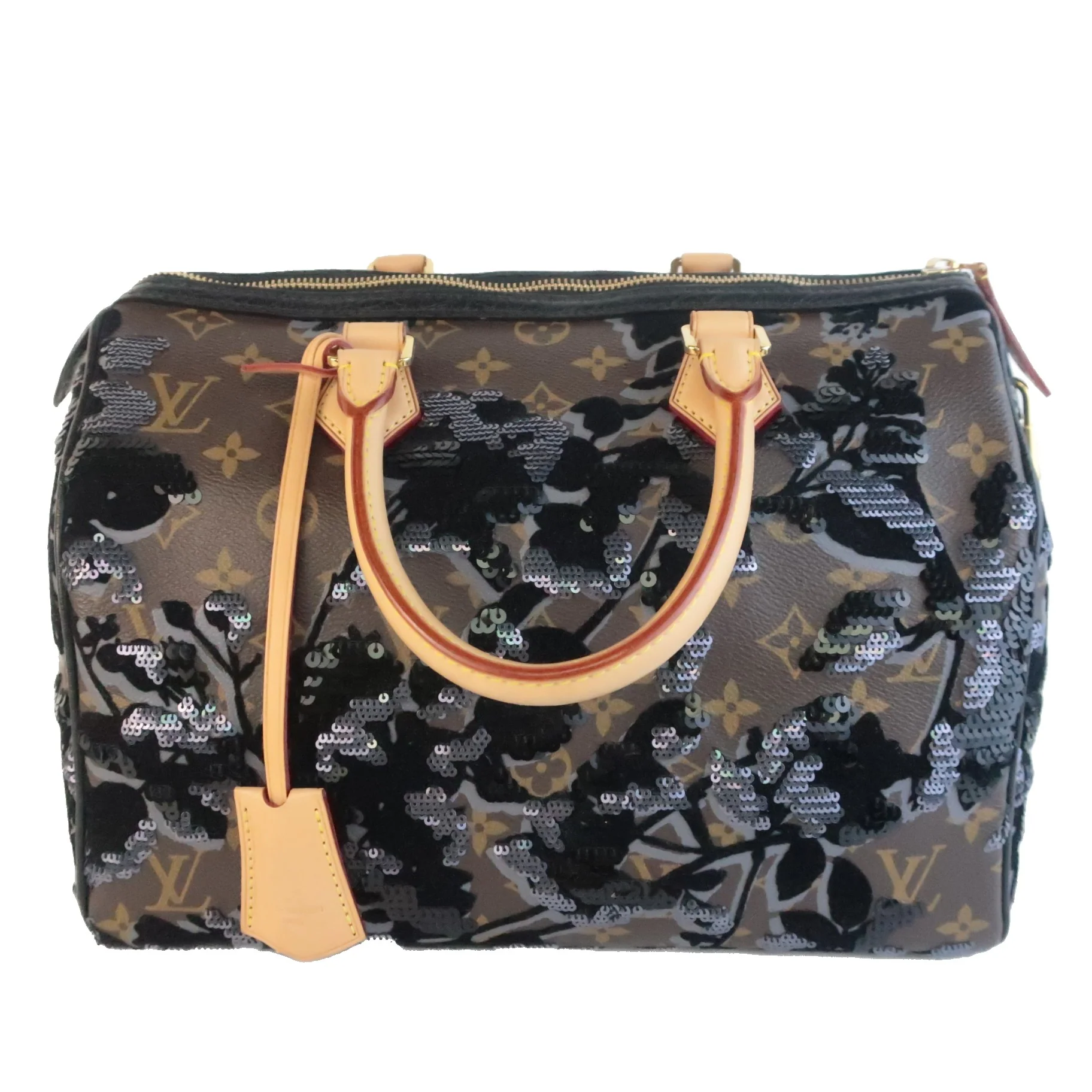 Louis Vuitton Limited Edition Monogram Fleur de Jais Speedy 30 Bag