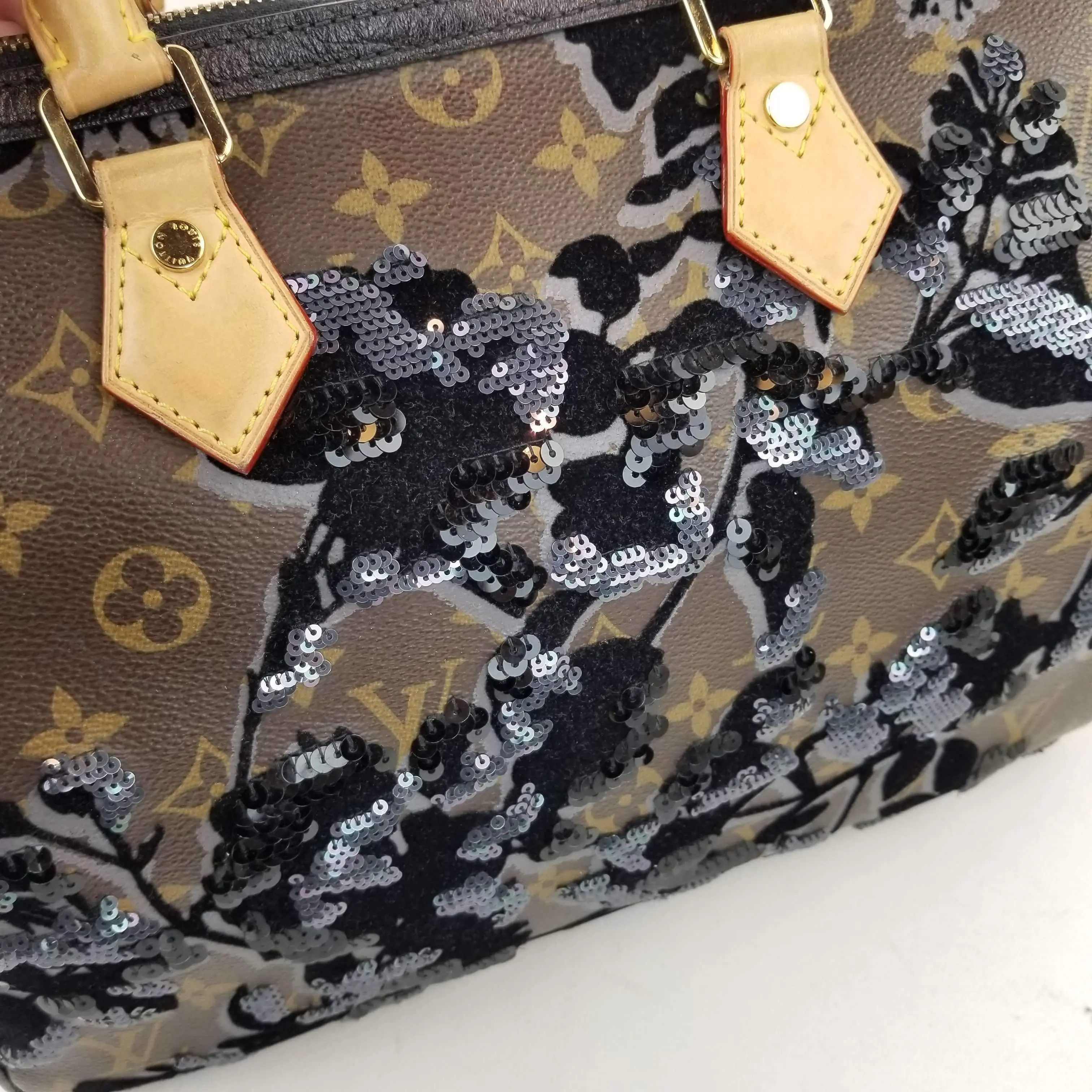 Louis Vuitton Limited Edition Monogram Fleur de Jais Speedy 30 Bag - Image 36