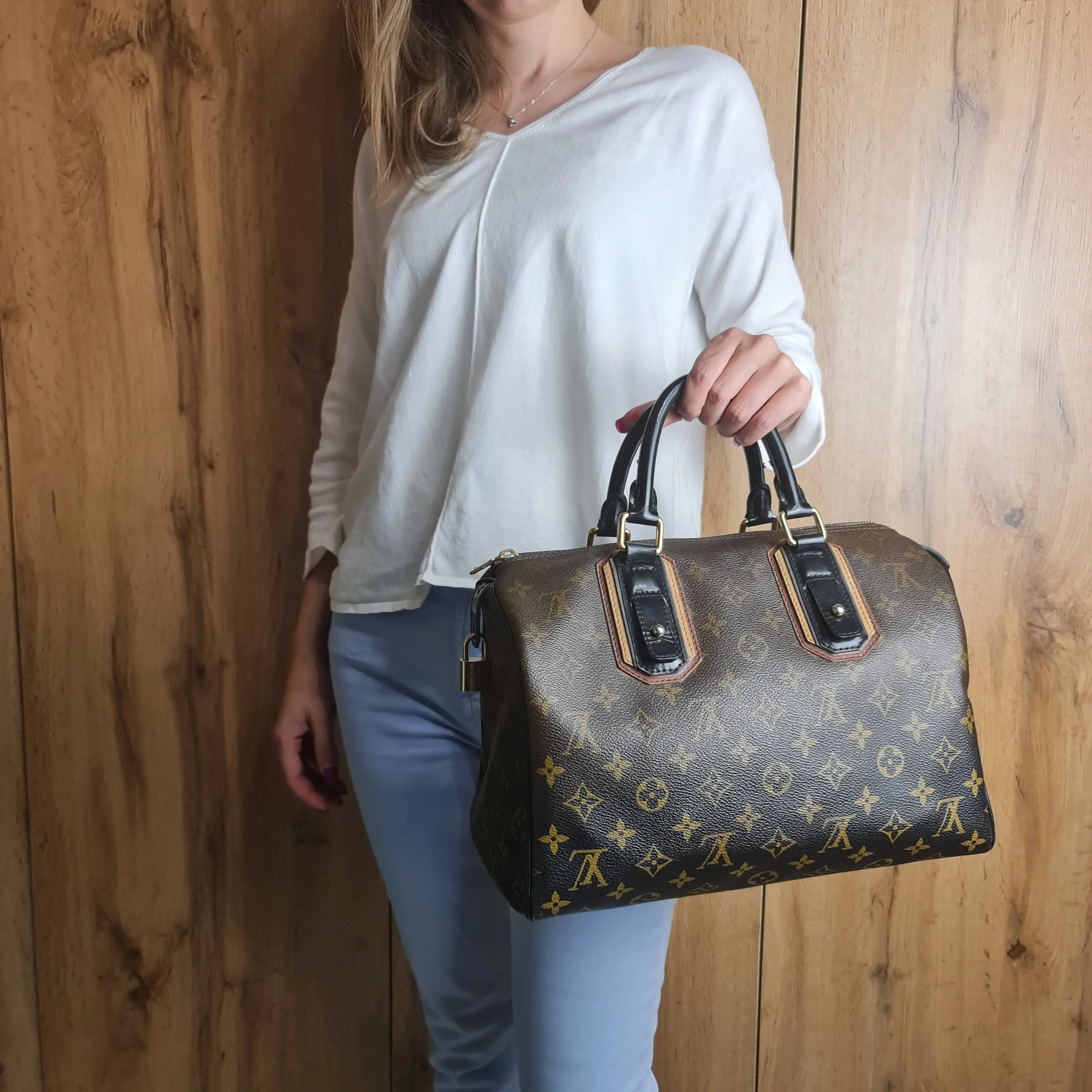 Louis Vuitton Limited Edition Speedy 30 Mirage Noir Handbag