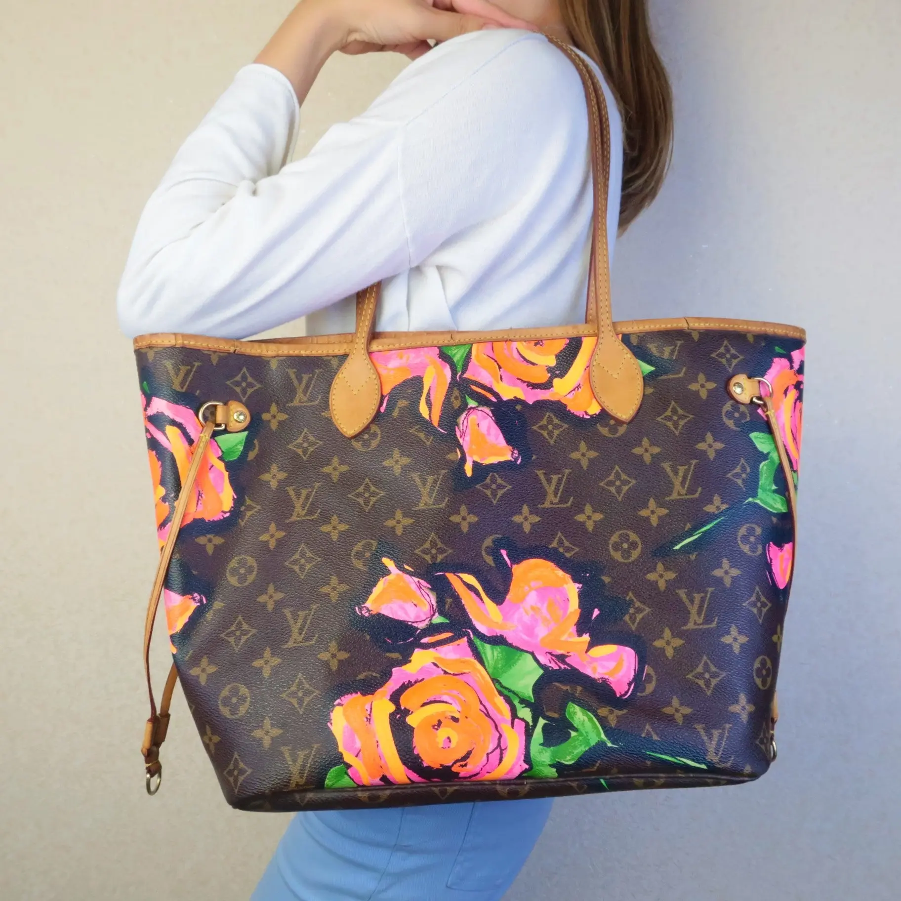 Louis Vuitton Stephen Sprouse Roses Neverfull MM Bag