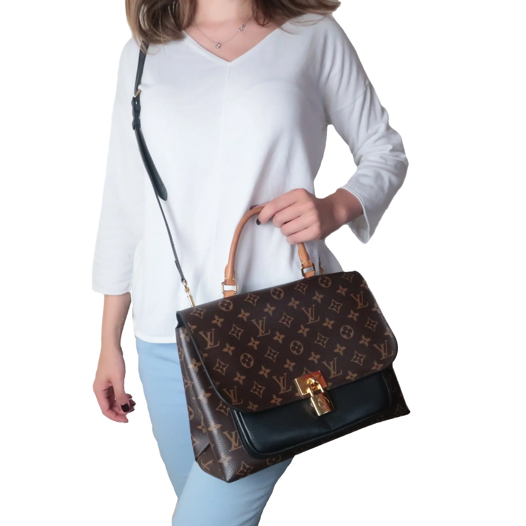Louis Vuitton Monogram Canvas Noir Marignan Crossbody Bag