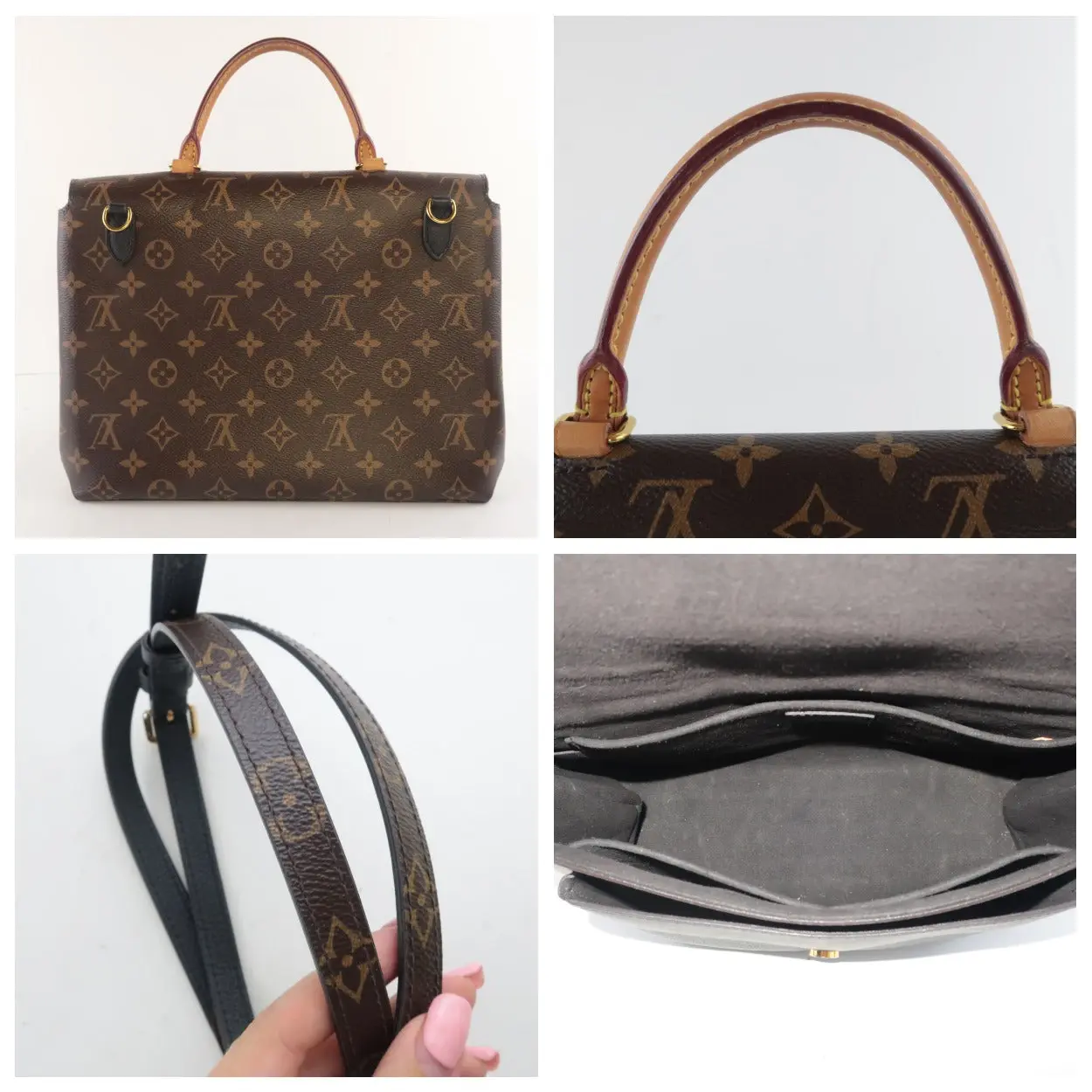 Louis Vuitton Monogram Canvas Noir Marignan Crossbody Bag - Image 8