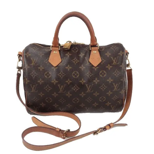 Louis Vuitton Monogram Canvas Speedy 30 Bandouliere Bag (with initials) - Image 2