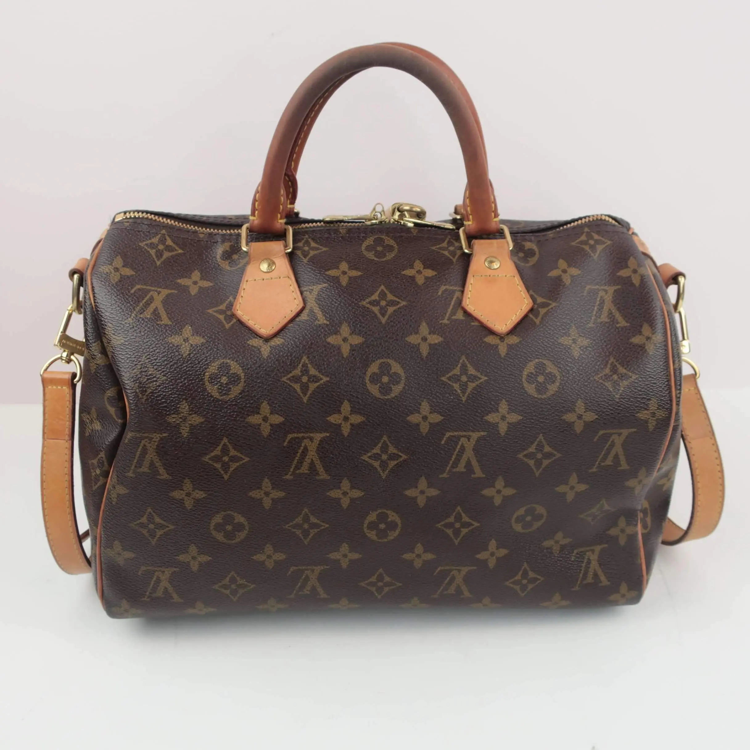 Louis Vuitton Monogram Canvas Speedy 30 Bandouliere Bag (with initials) - Image 39