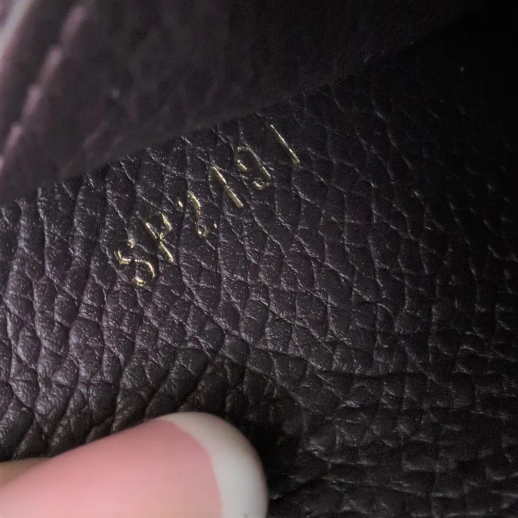 Louis Vuitton Monogram Empreinte Leather Aube/Violet Secret Wallet (803) - Image 7