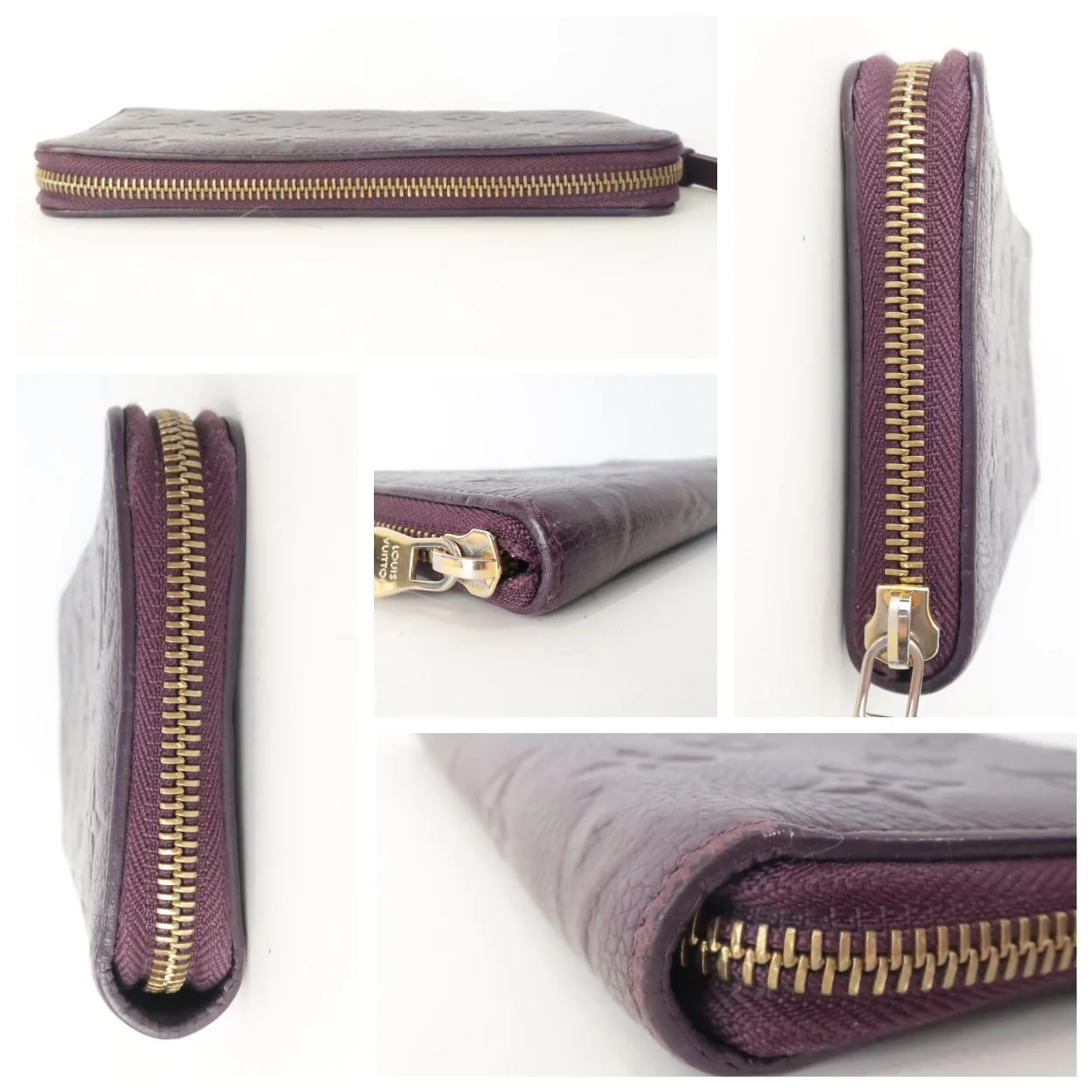Louis Vuitton Monogram Empreinte Leather Aube/Violet Secret Wallet (803) - Image 8