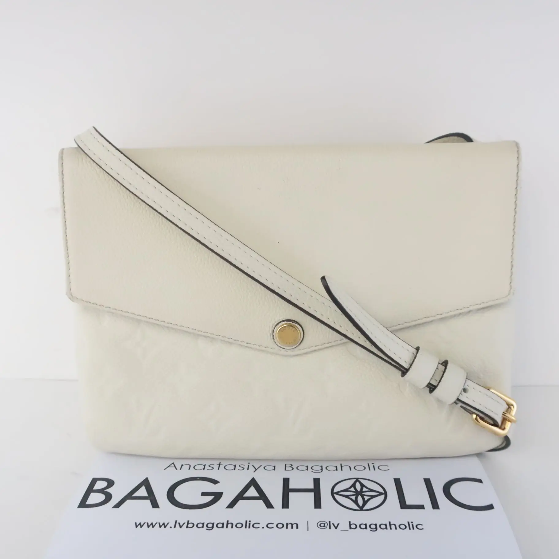 Louis Vuitton Monogram Empreinte Leather Neige Twice/Twinset Crossbody Bag - Image 3