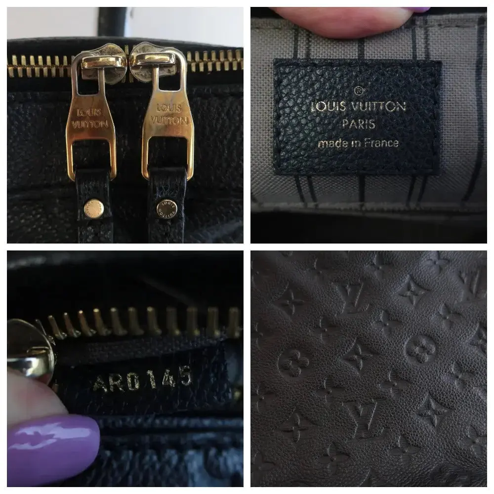 Louis Vuitton Monogram Empreinte Leather Noir Bastille MM Bag - Image 10