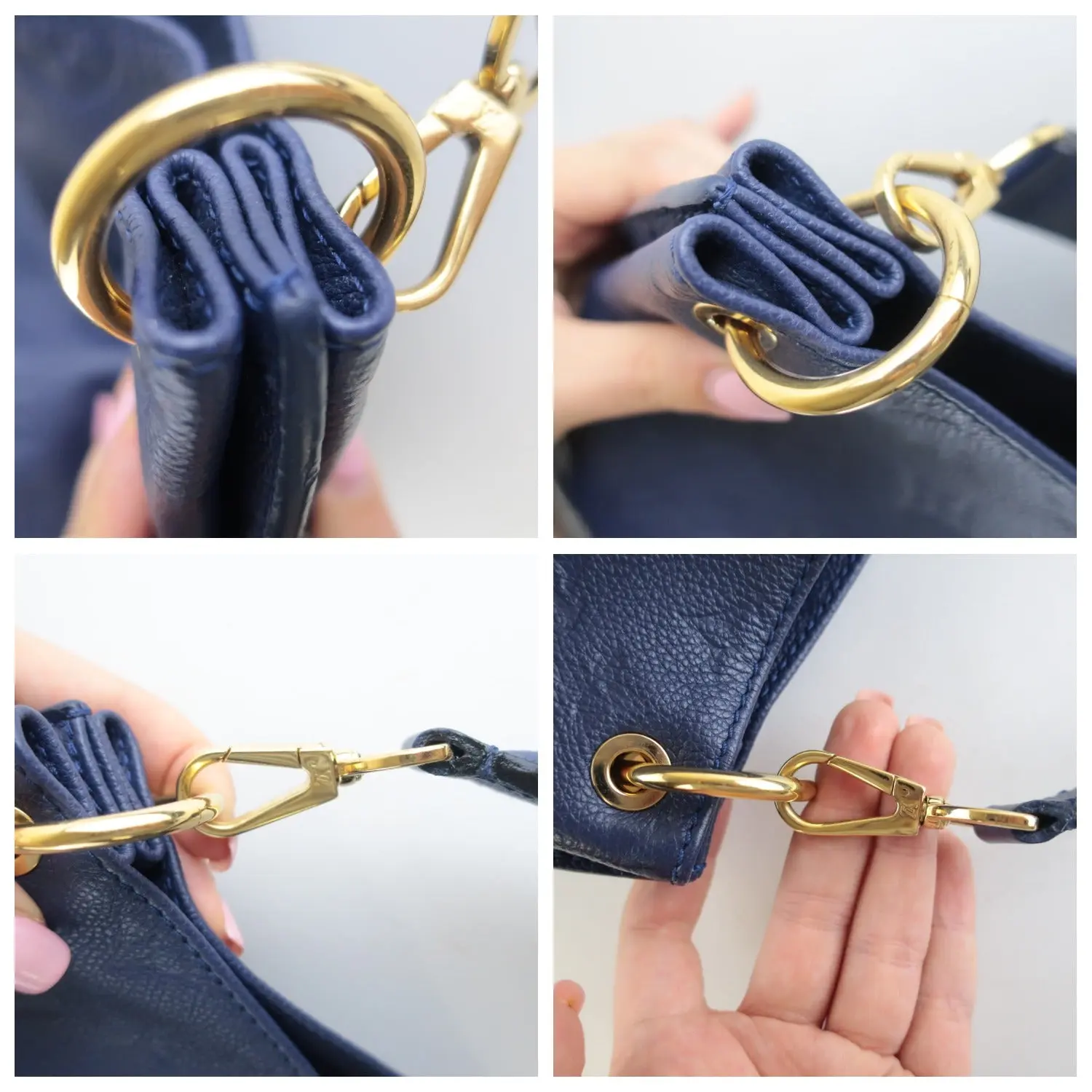Louis Vuitton Blue Monogram Empreinte Metis Hobo Bag - Image 13